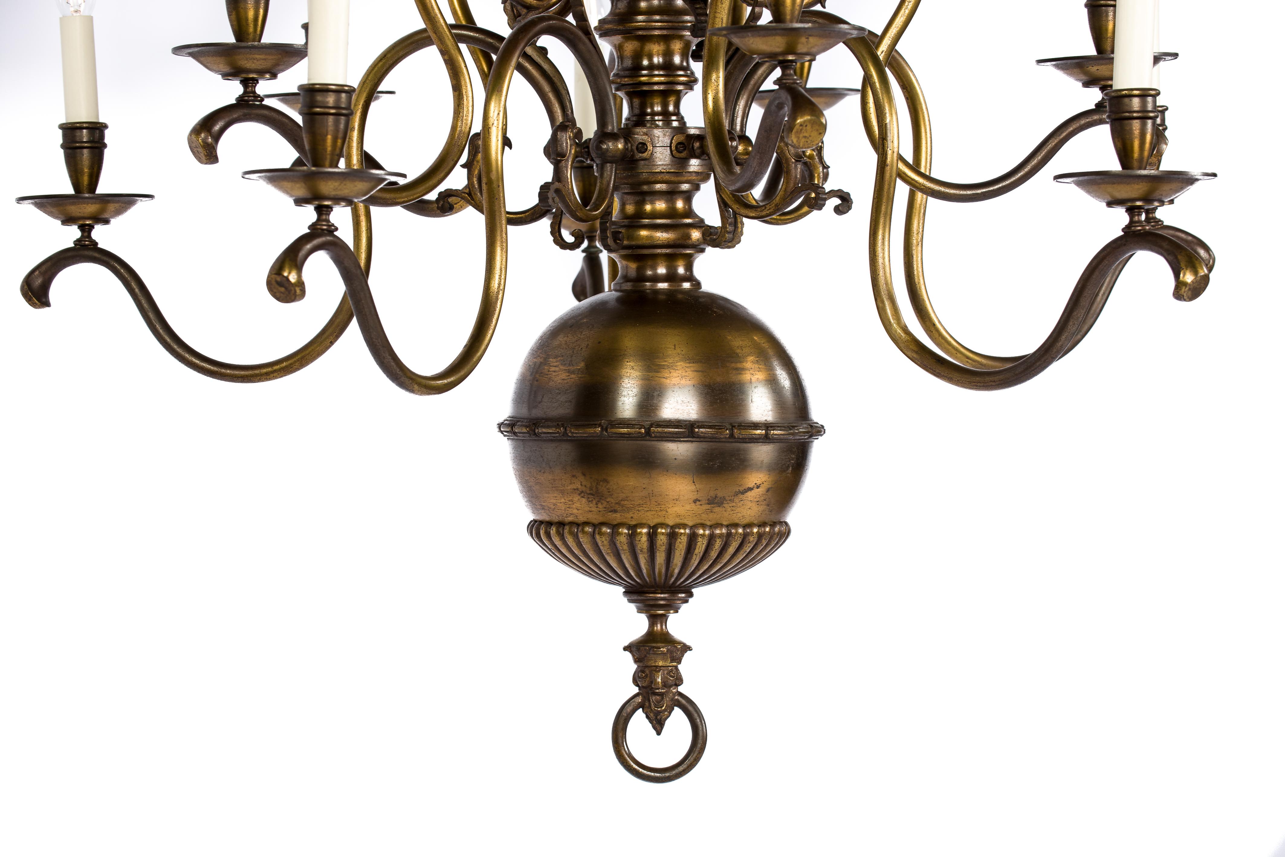 clean bronze chandelier