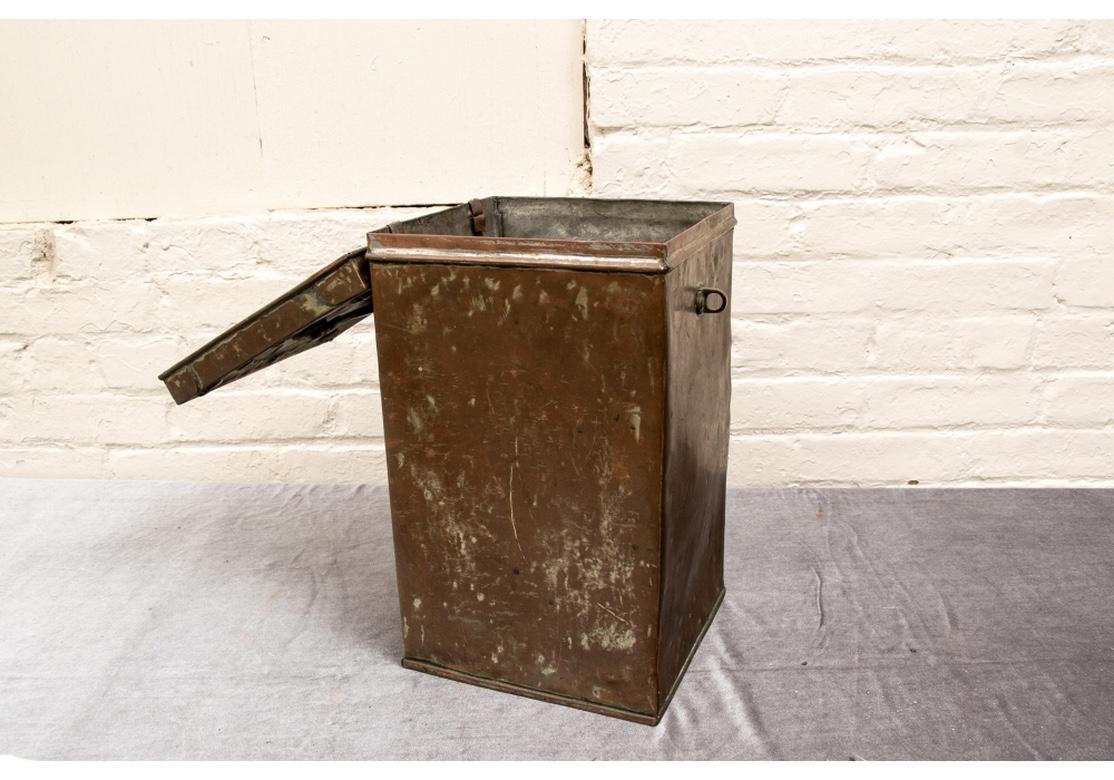 Antique Tall Copper Storage Chest For Sale 1