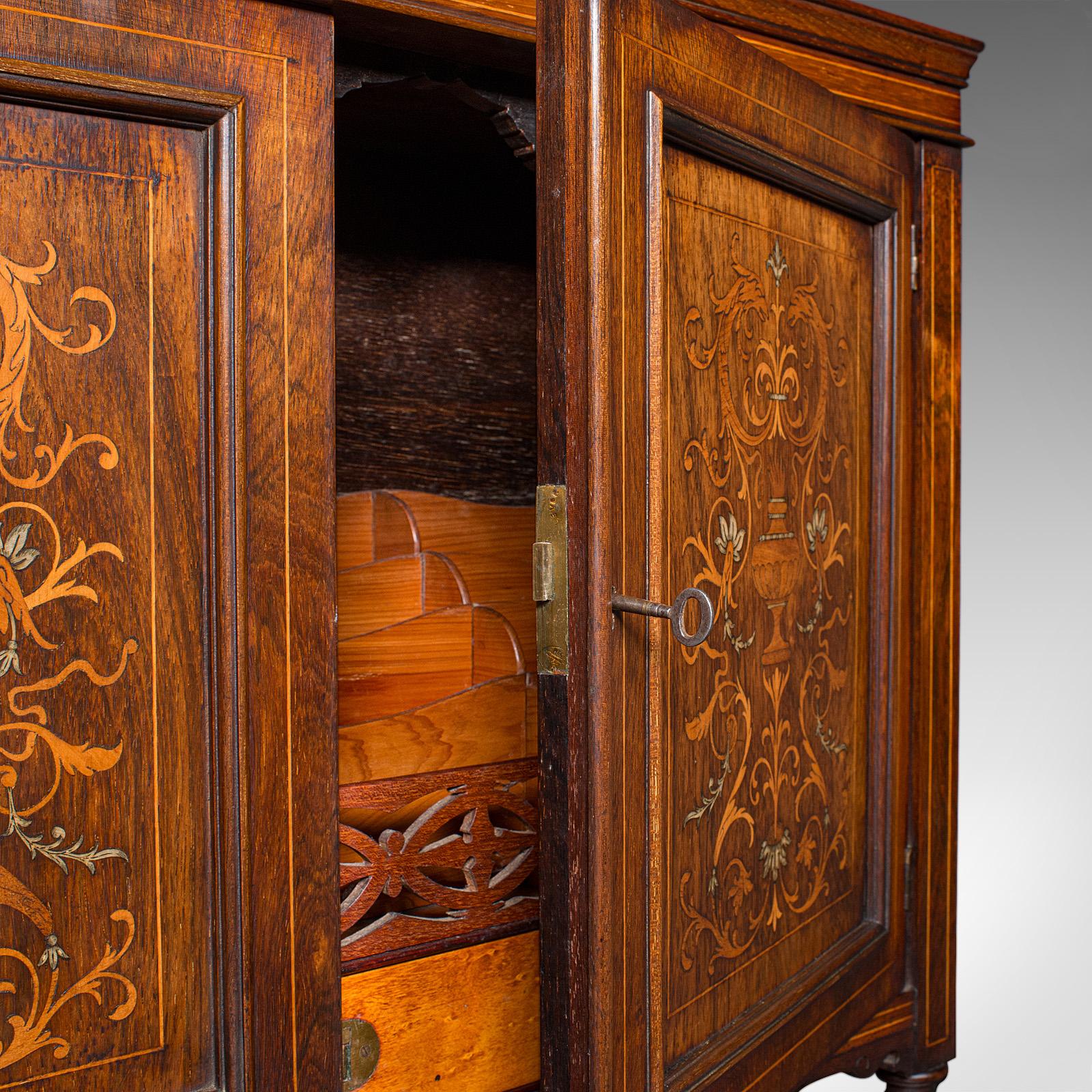 Antico mobile da ufficio alto Davenport, inglese, in noce, vittoriano, Circa 1860 in vendita 5
