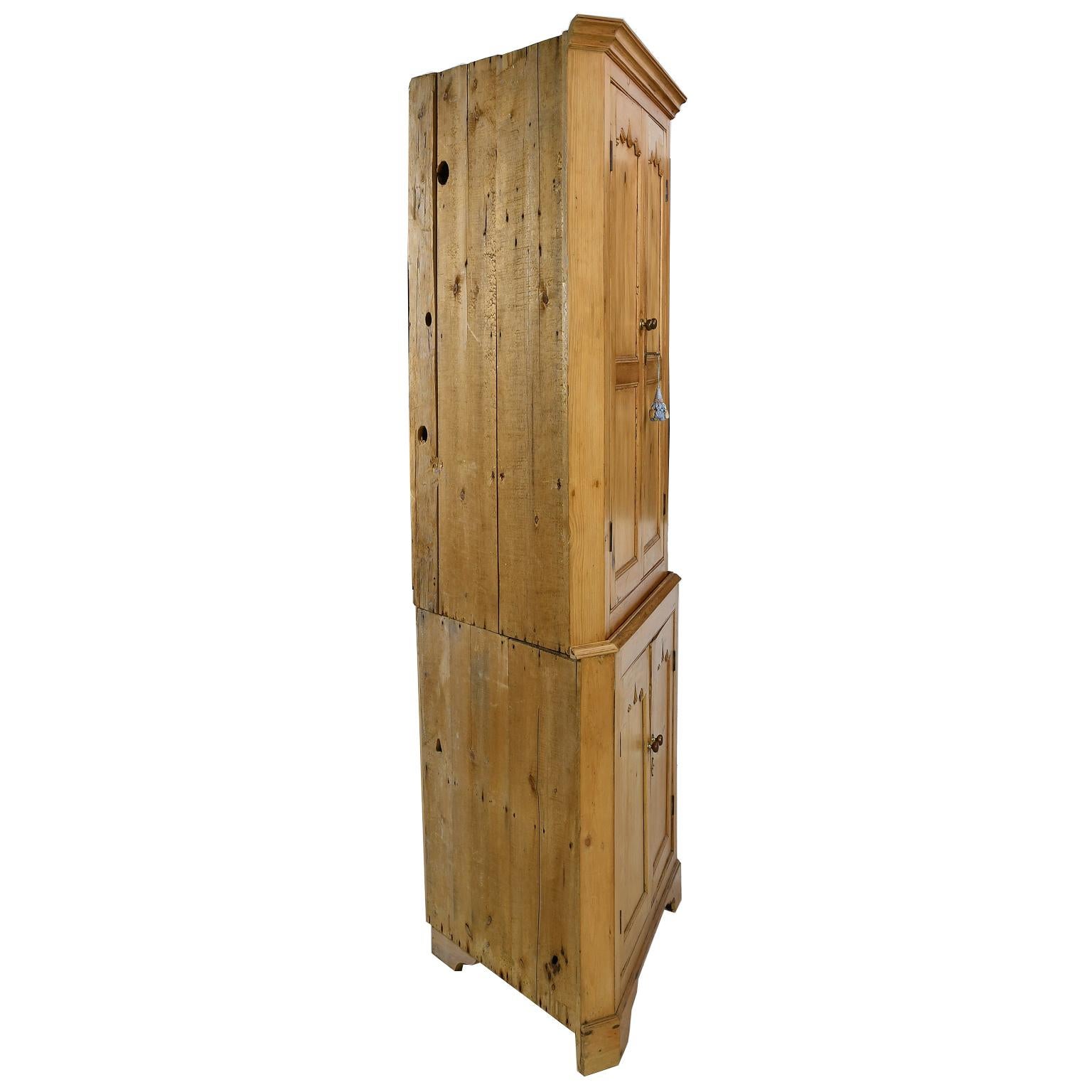 tall pine cabinet