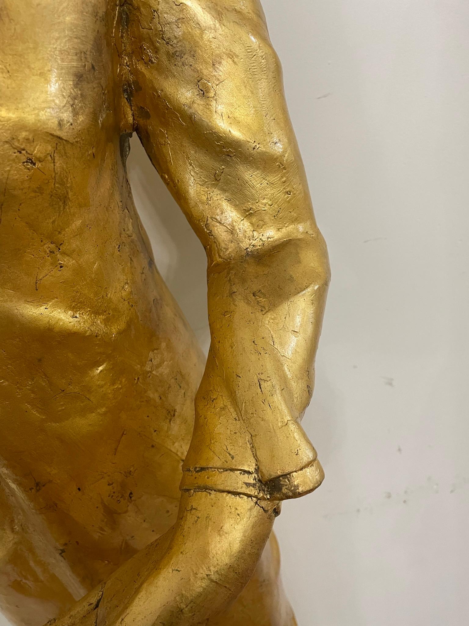 Antiker Buddha aus vergoldeter Bronze, 17. Jahrhundert, 60 Zoll, antik im Angebot 6