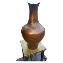 Antique Tall Hammered Copper Pitcher -  Roycroft,  Stickley era            W7591