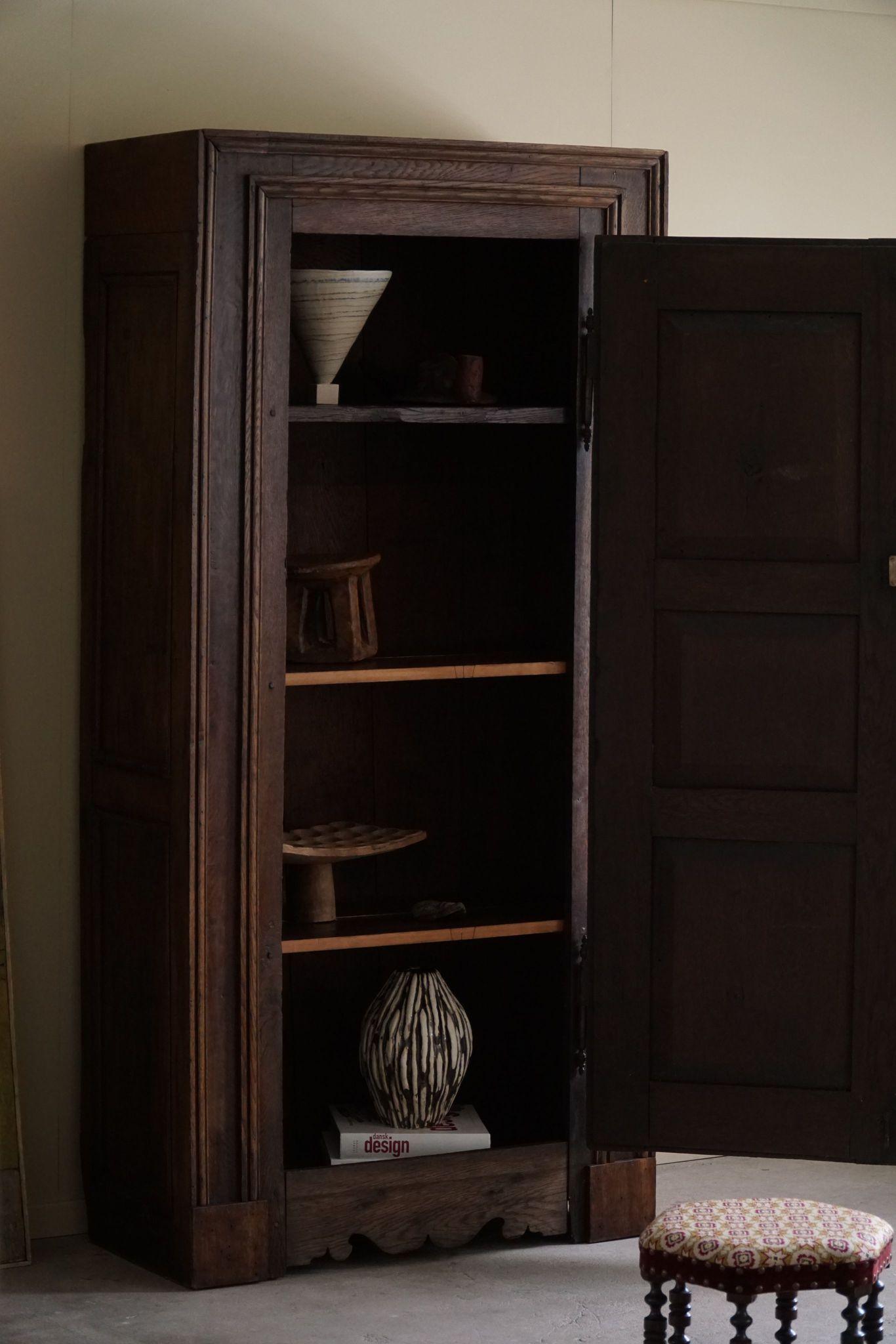 Antique Tall Oak Cabinet, Made by a French Cabinetmaker, Late 19th Century For Sale 6