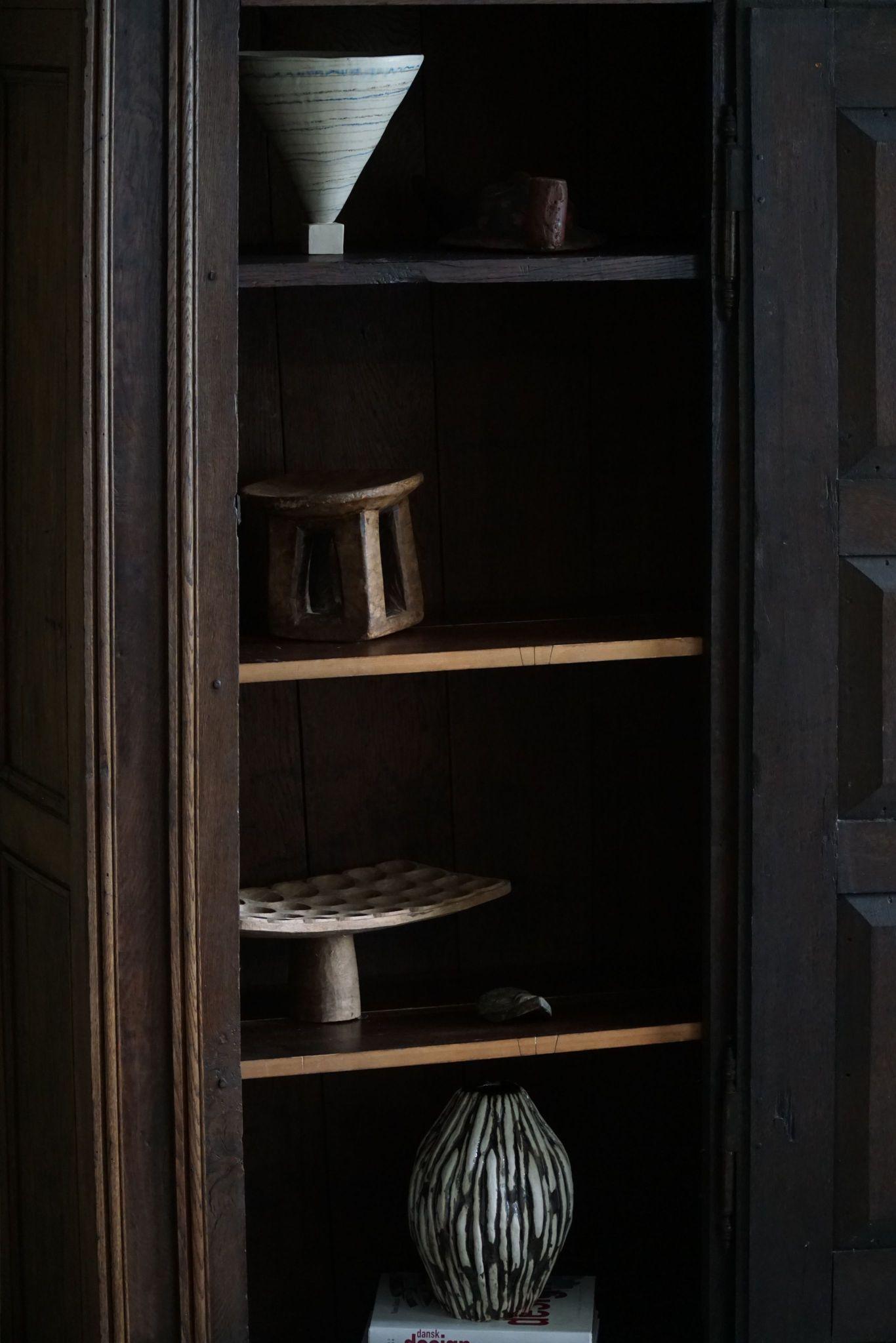 Antique Tall Oak Cabinet, Made by a French Cabinetmaker, Late 19th Century For Sale 9