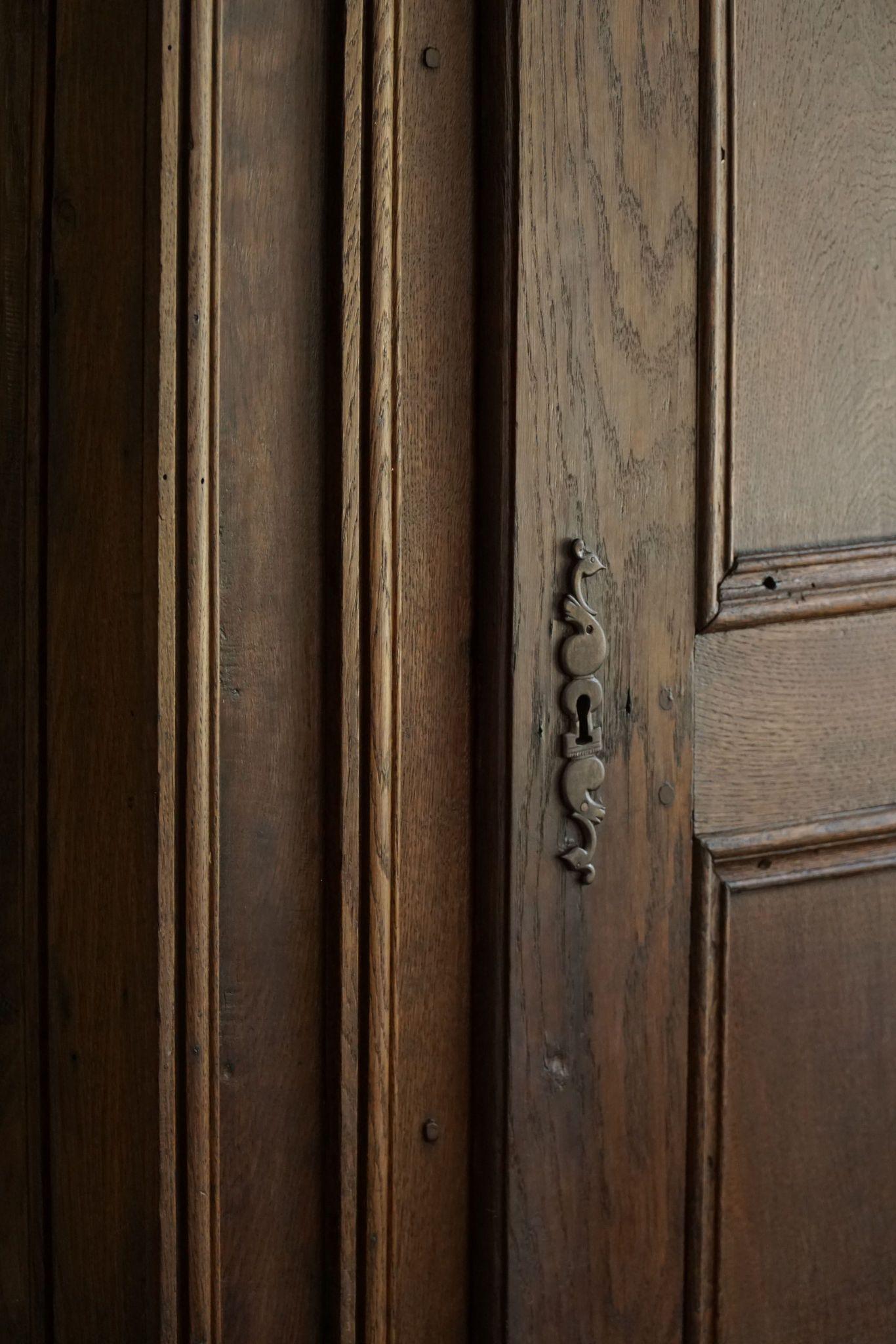 Antique Tall Oak Cabinet, Made by a French Cabinetmaker, Late 19th Century For Sale 11