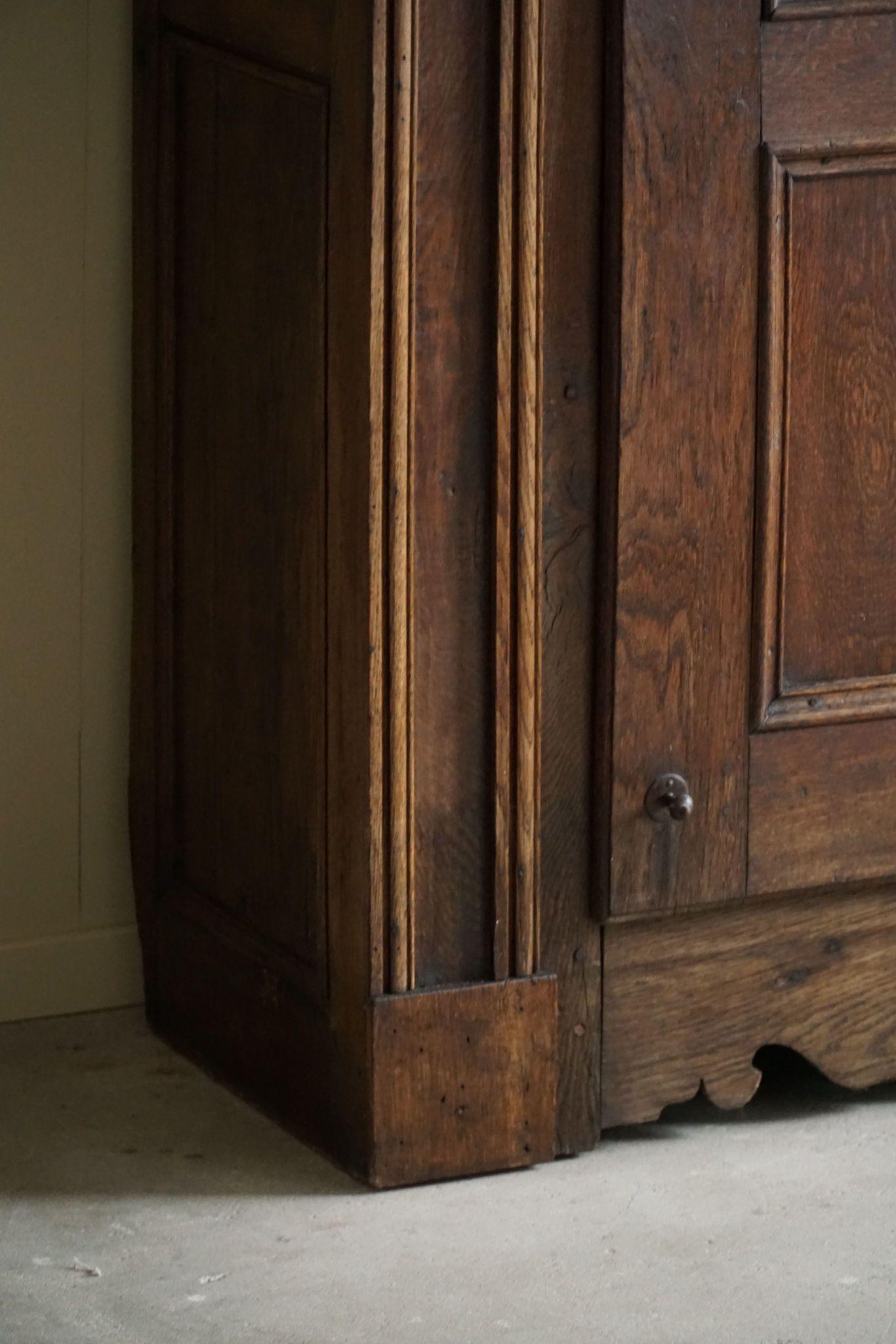 Antique Tall Oak Cabinet, Made by a French Cabinetmaker, Late 19th Century For Sale 2