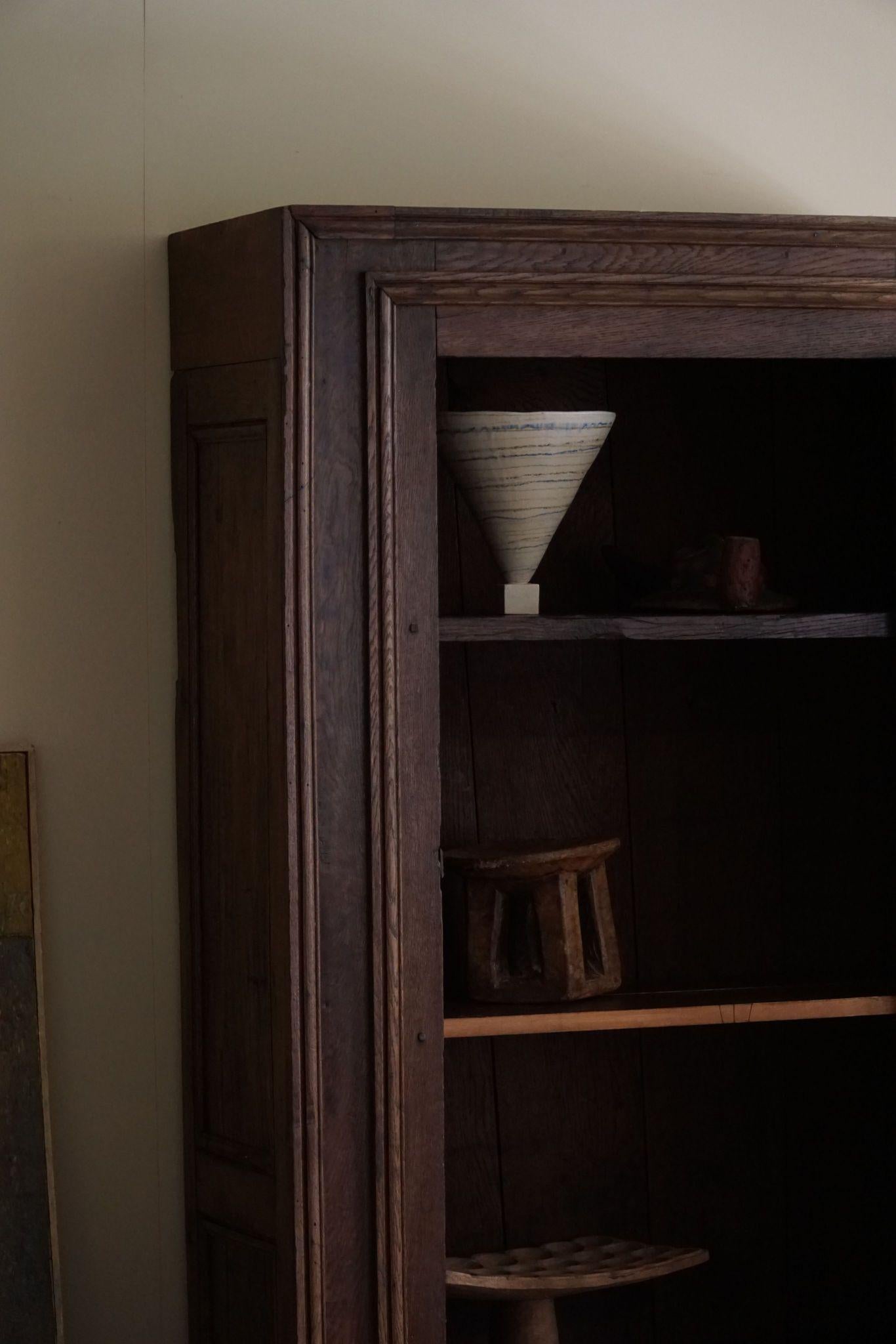 Antique Tall Oak Cabinet, Made by a French Cabinetmaker, Late 19th Century For Sale 3