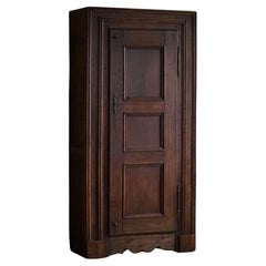 Antique Tall Oak Cabinet, Made by a French Cabinetmaker, Late 19th Century
