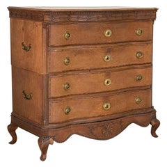 Antique Tall Oak Chest of Drawers