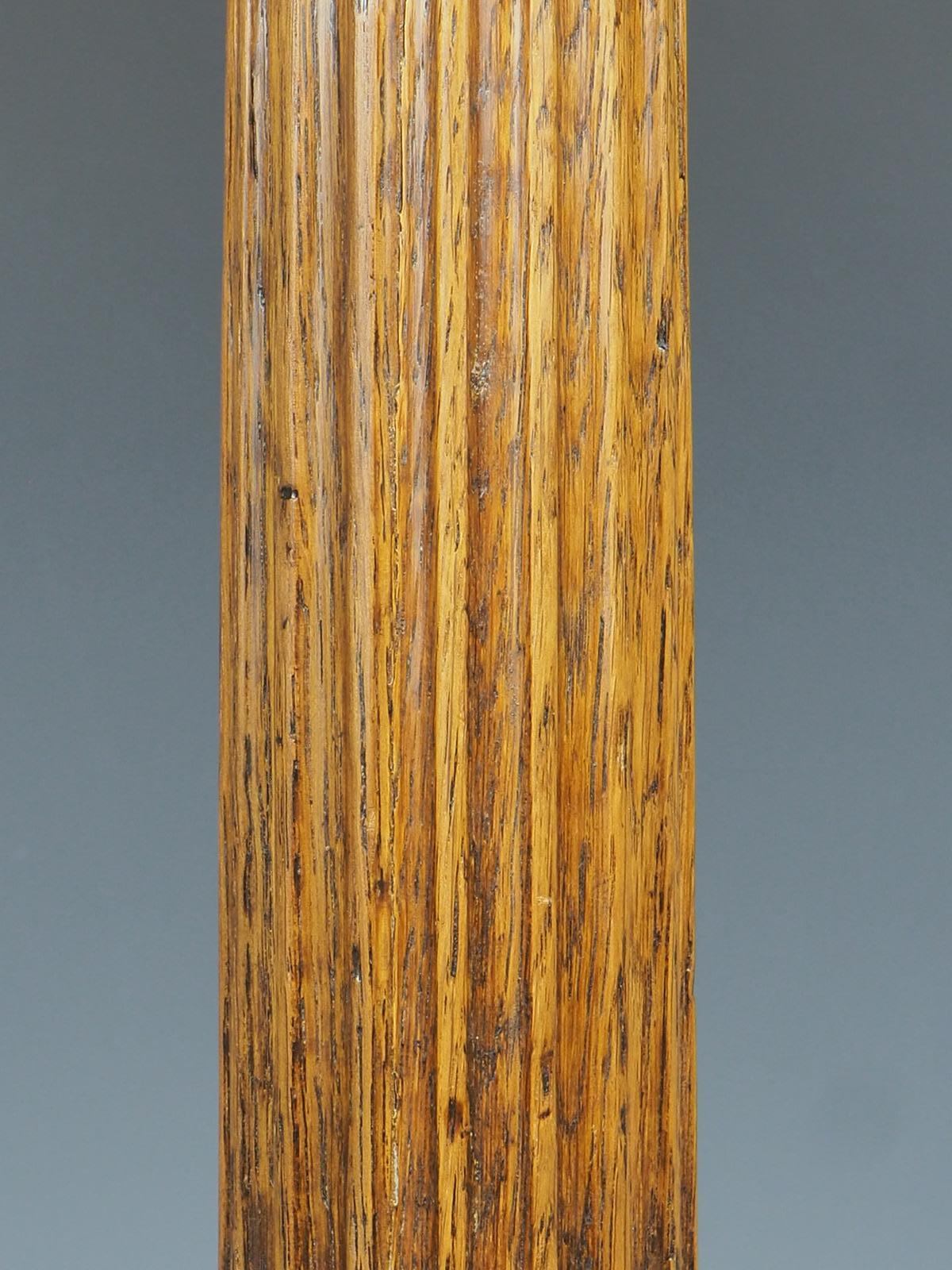 Antique Tall Oak Corinthian Table Lamp For Sale 10