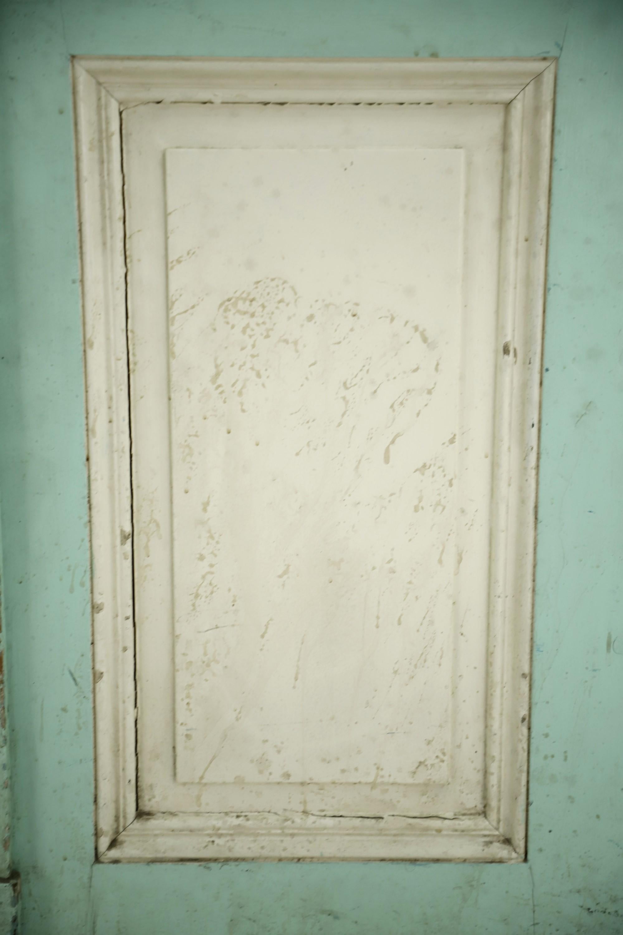Antique Tall Pair 3 Pane Wood Doors 8