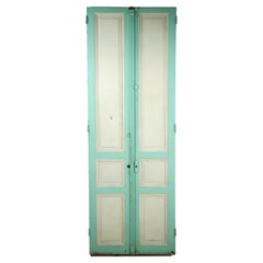 Antique Tall Pair 3 Pane Wood Doors