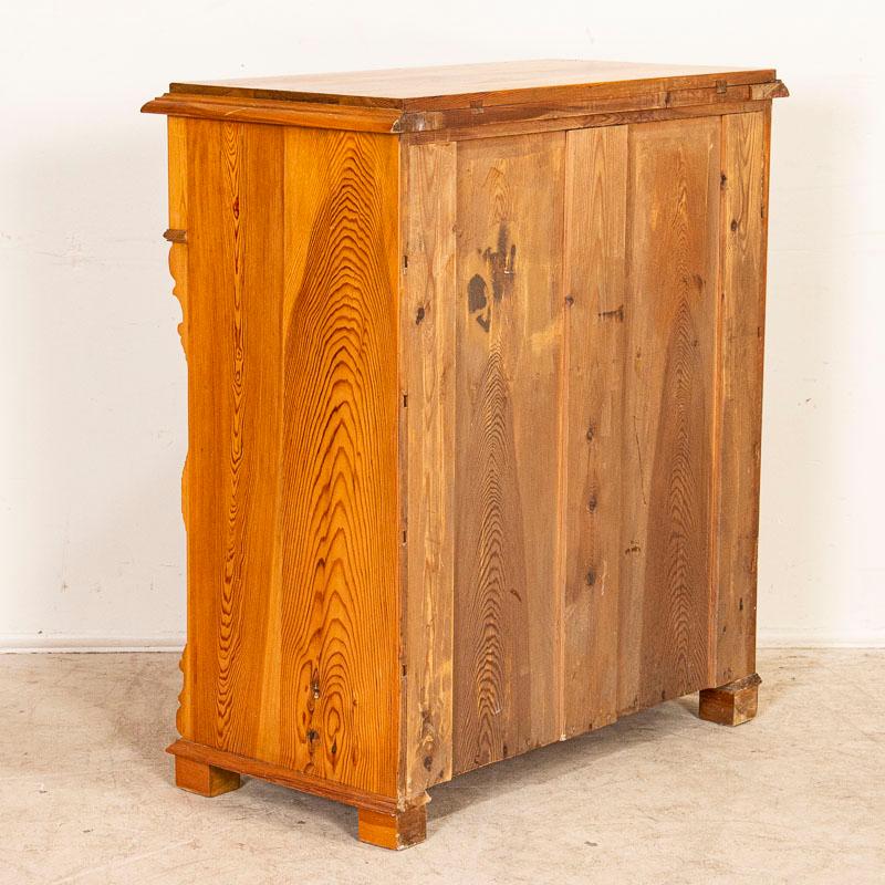 19th Century Antique Tall Pine Chest of Drawers Highboy from Sweden