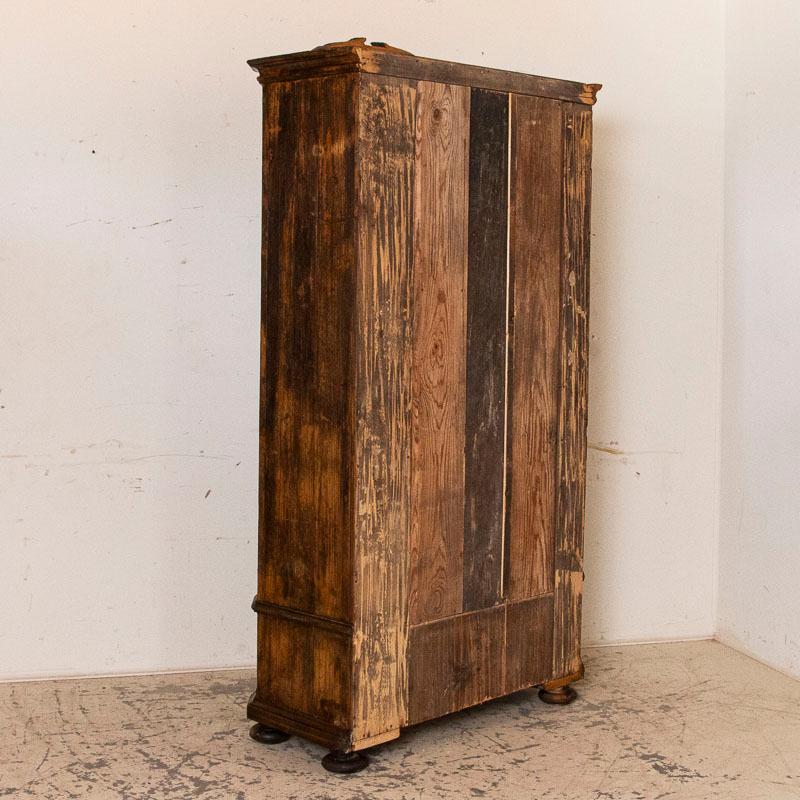 Russian Antique Tall Single Door Armoire with Drawer