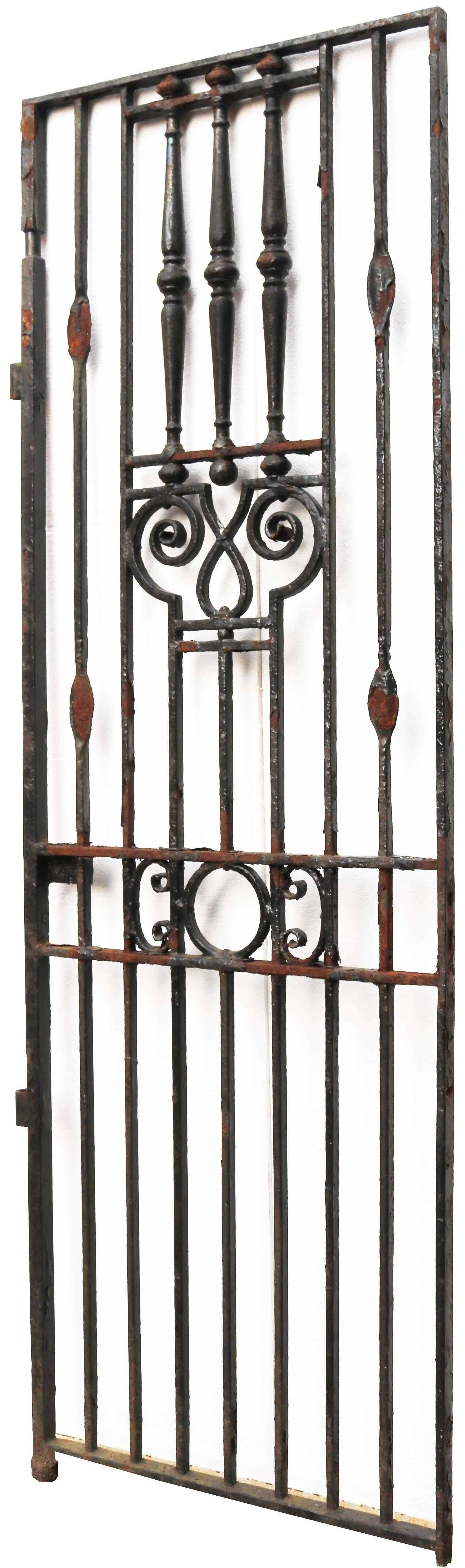 Antique Tall Wrought Iron Gate For Sale 2
