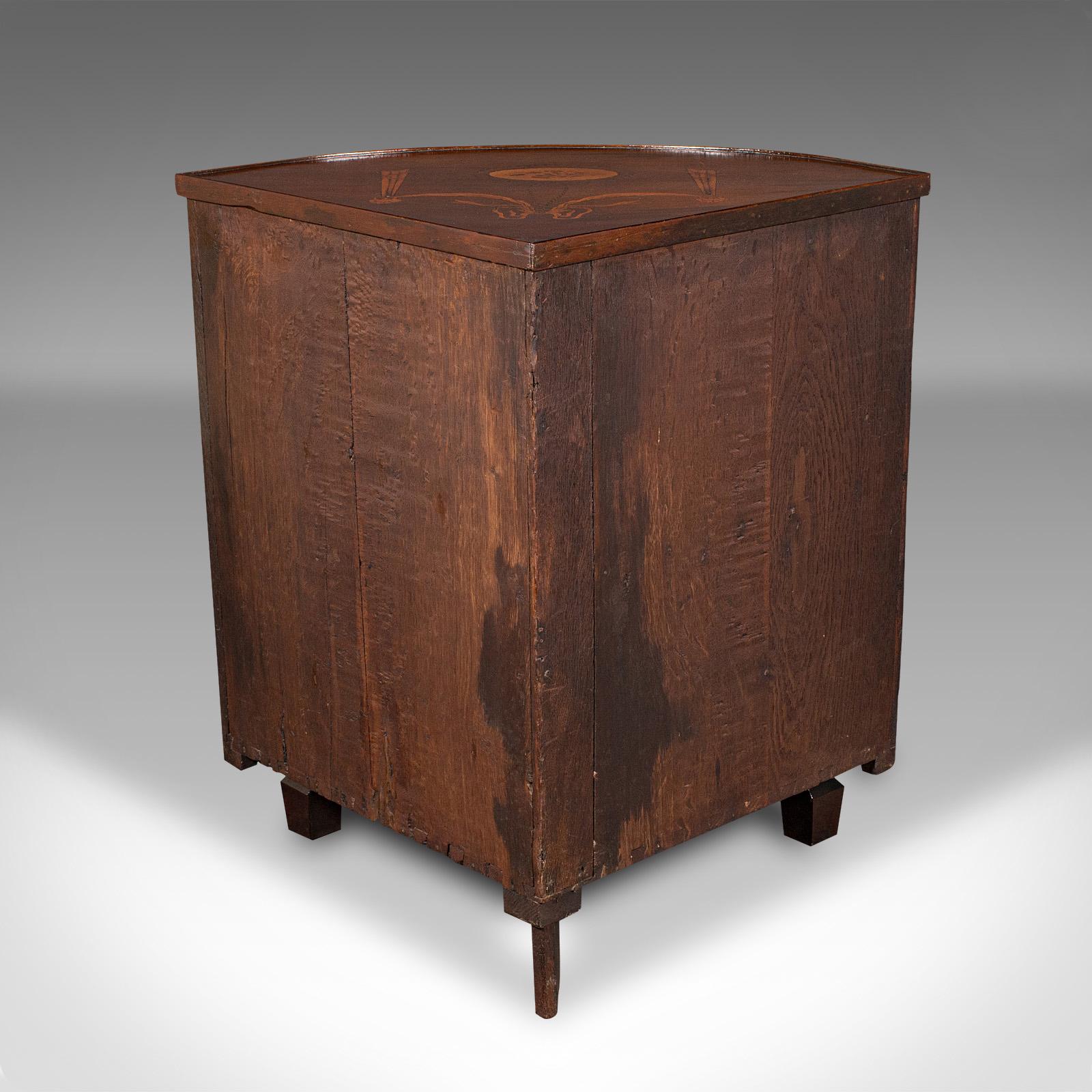 Néerlandais Antiquity Tambour Corner Cabinet, Dutch, Walnut, Cupboard, Georgian, Circa 1800 en vente