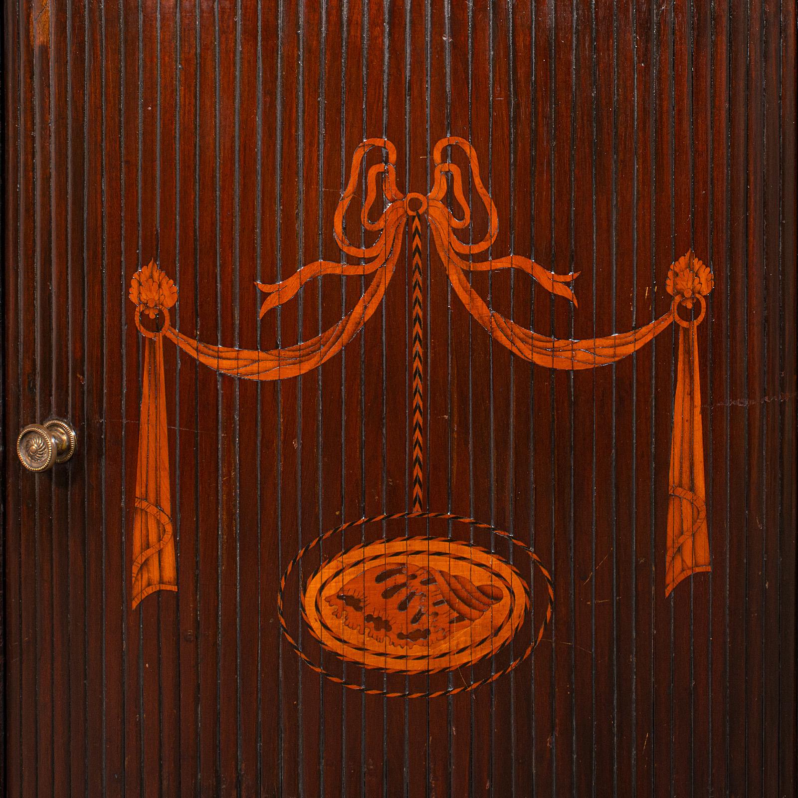 Antique Tambour Corner Cabinet, Dutch, Walnut, Cupboard, Georgian, Circa 1800 For Sale 2