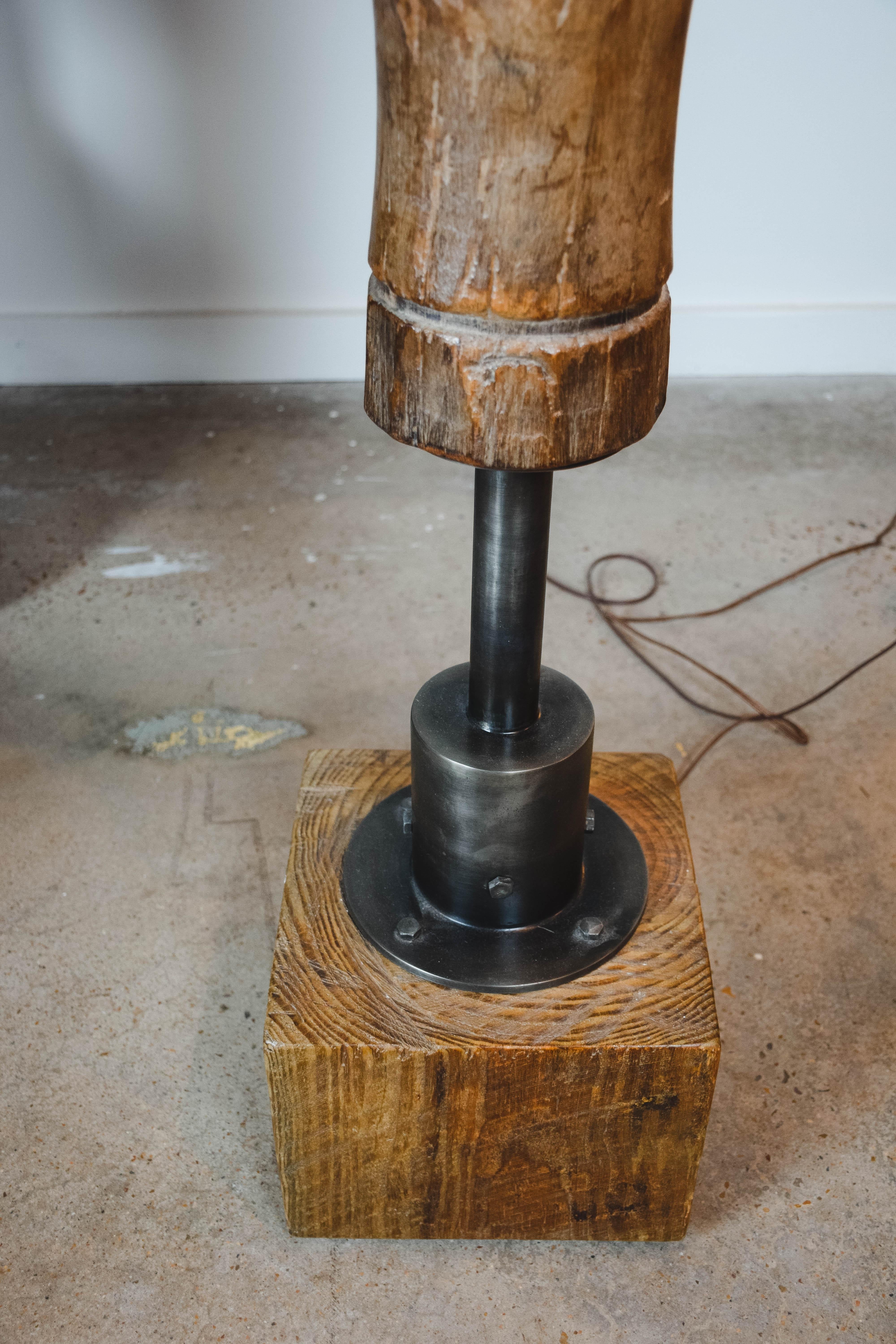 Other Antique Tambour Floor Lamp
