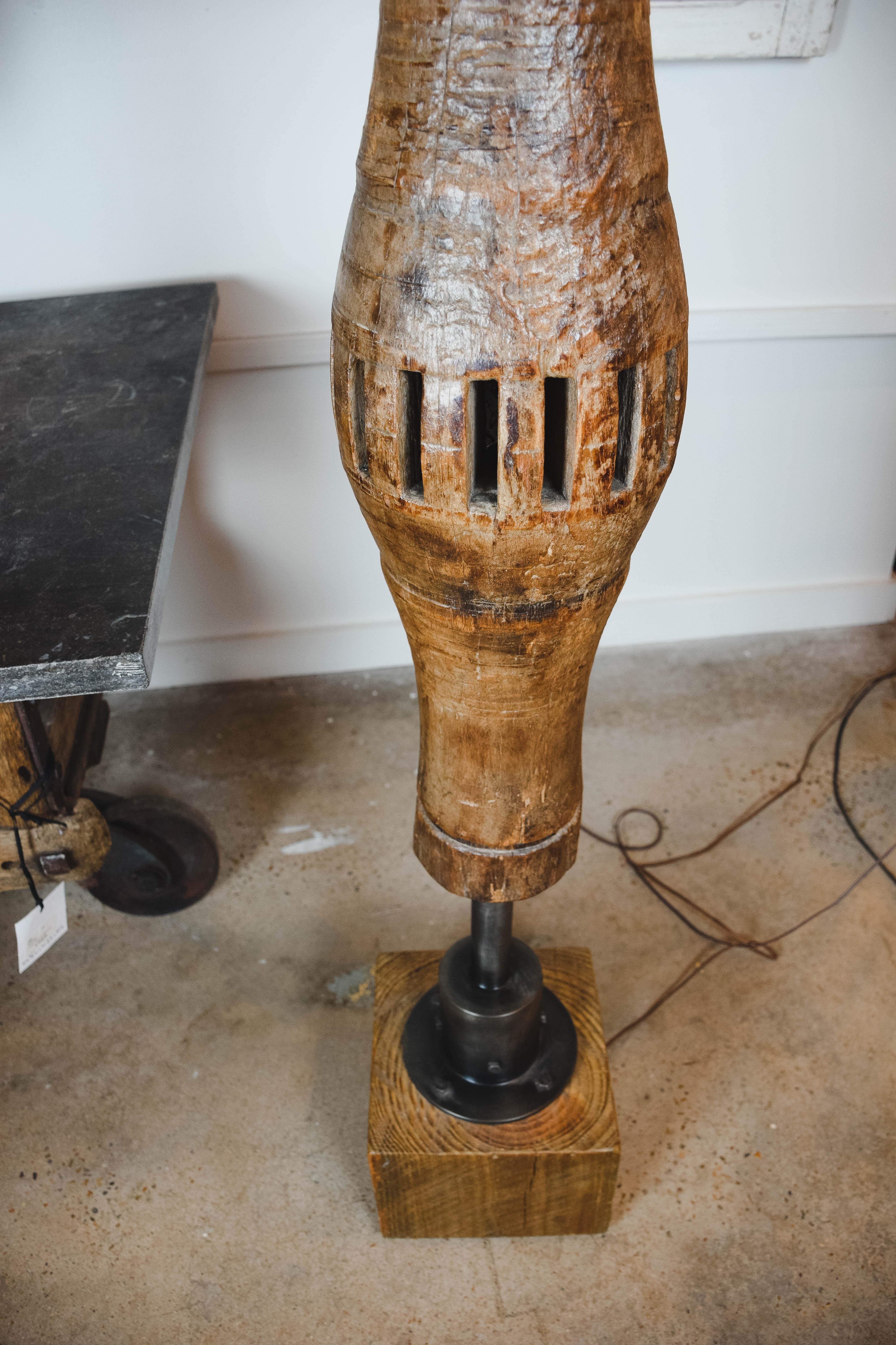20th Century Antique Tambour Floor Lamp