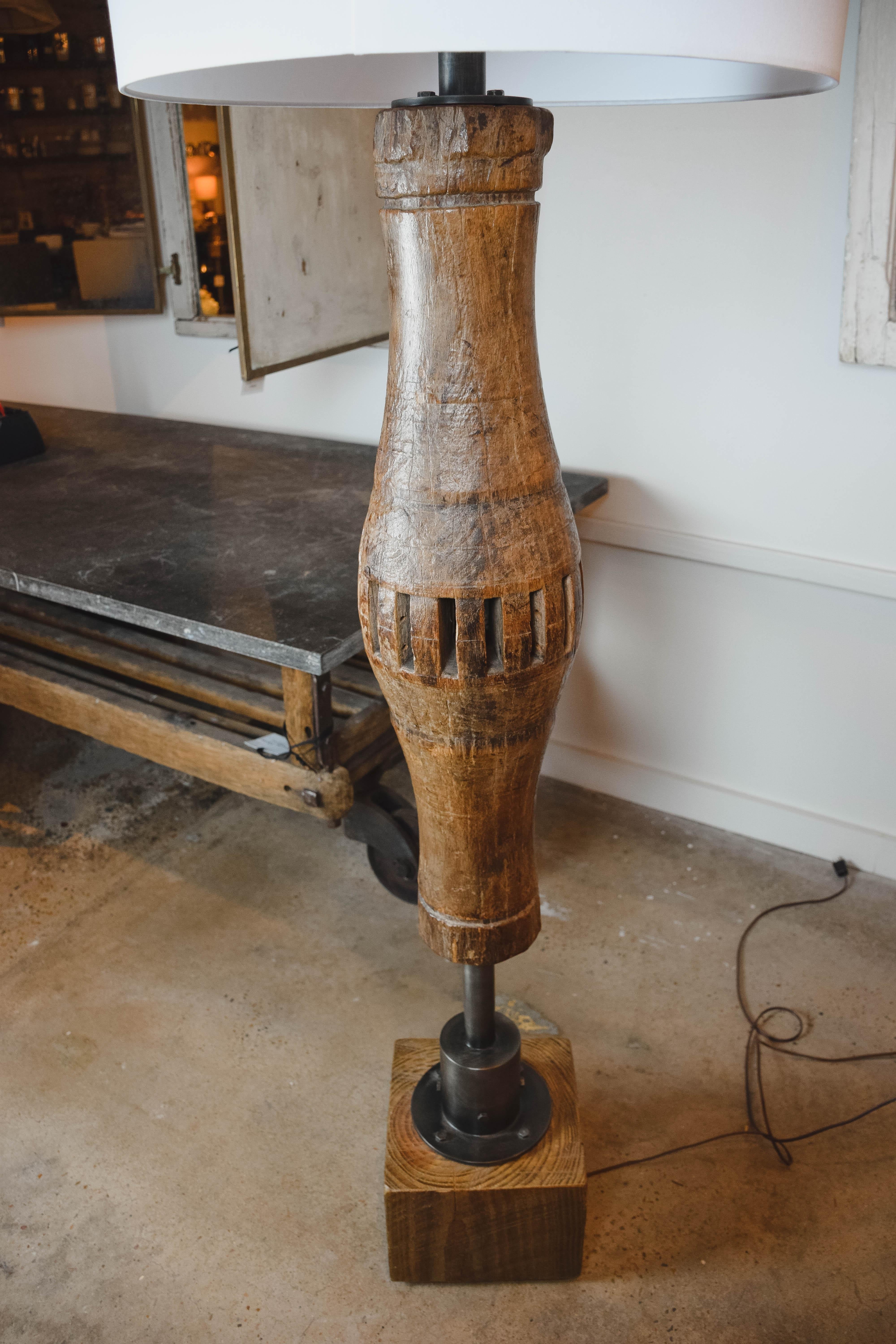 Antique Tambour Floor Lamp 1
