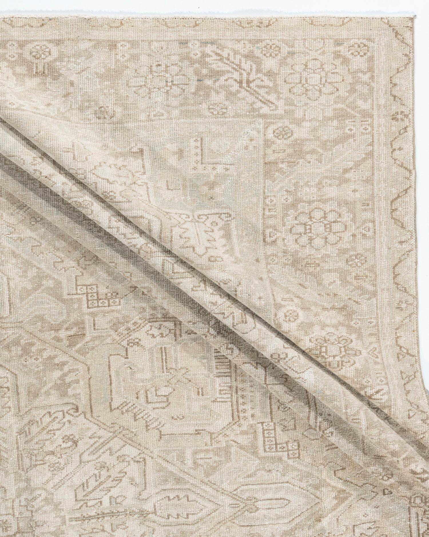 Antike Tan Persisch Heriz Bereich Teppich 10'8 x 13'5 im Angebot 4