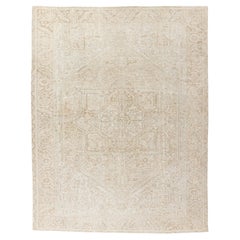 Antique Tan Persian Heriz Area Rug 10'8 x 13'5