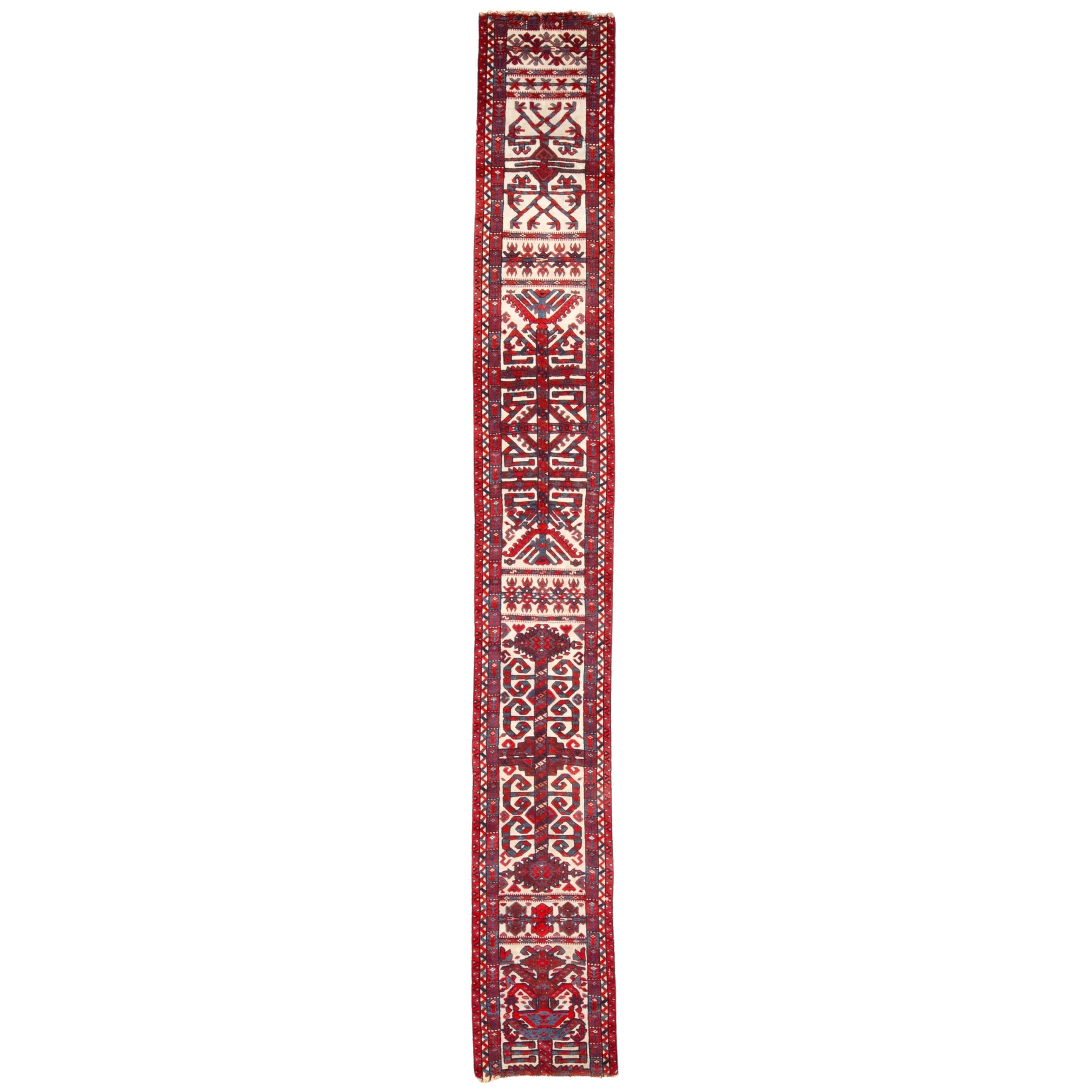 Antique Tandband - 19th Century Turkmen Tandband, Antique Runner