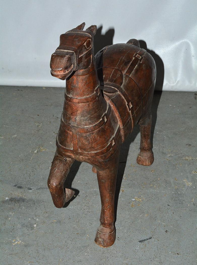 Hand-Carved Antique Tang-Style Horse For Sale