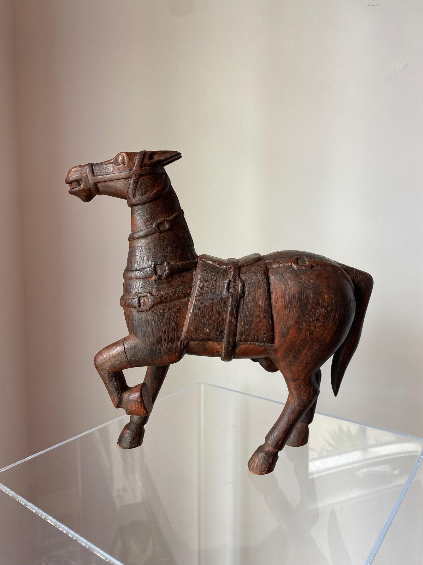 Chinese Antique Tang-Style Horse Sculpture For Sale
