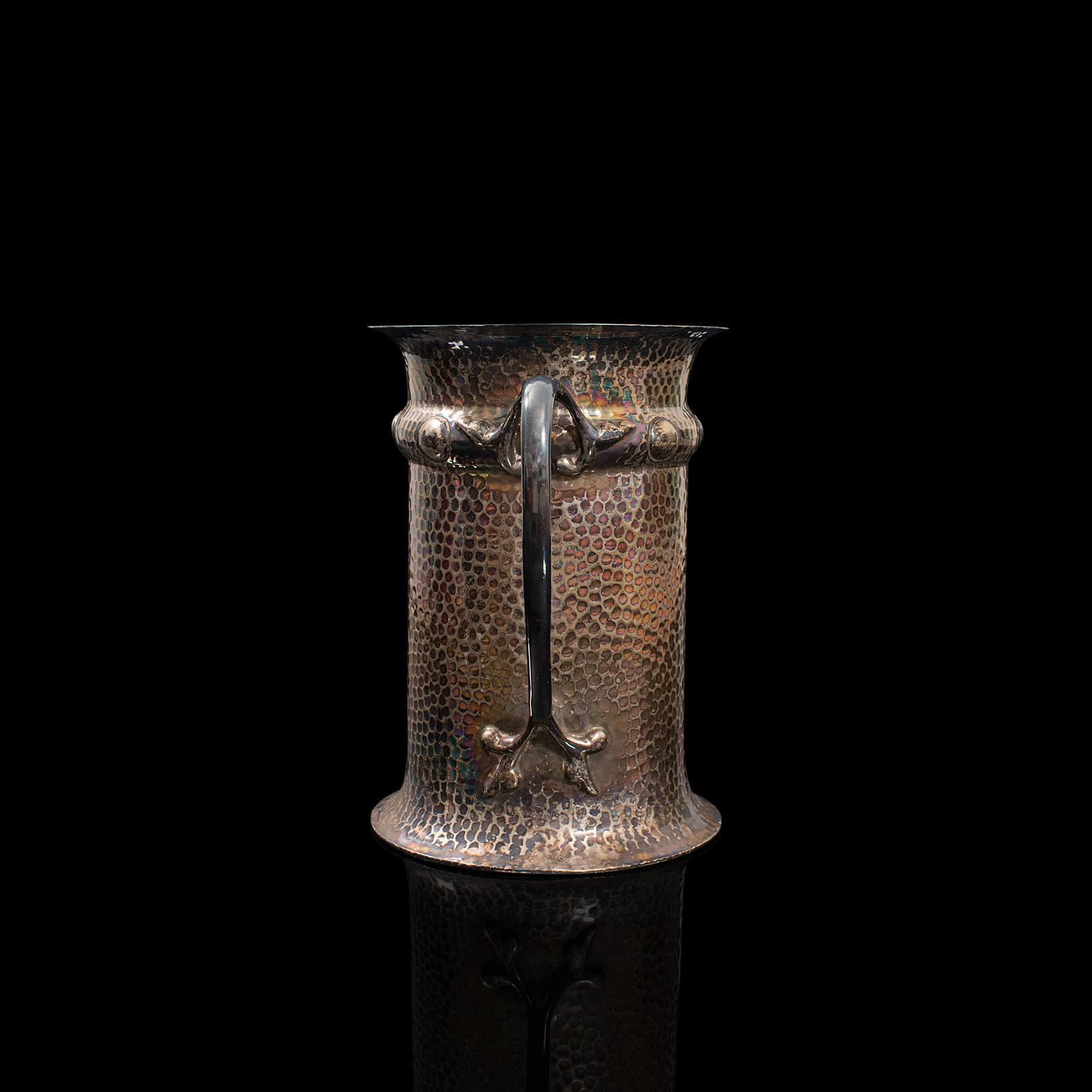 Antike Tankard-Vase, englisch, versilbert, Krug, Vase, Jugendstil, viktorianisch, 1900 (19. Jahrhundert) im Angebot