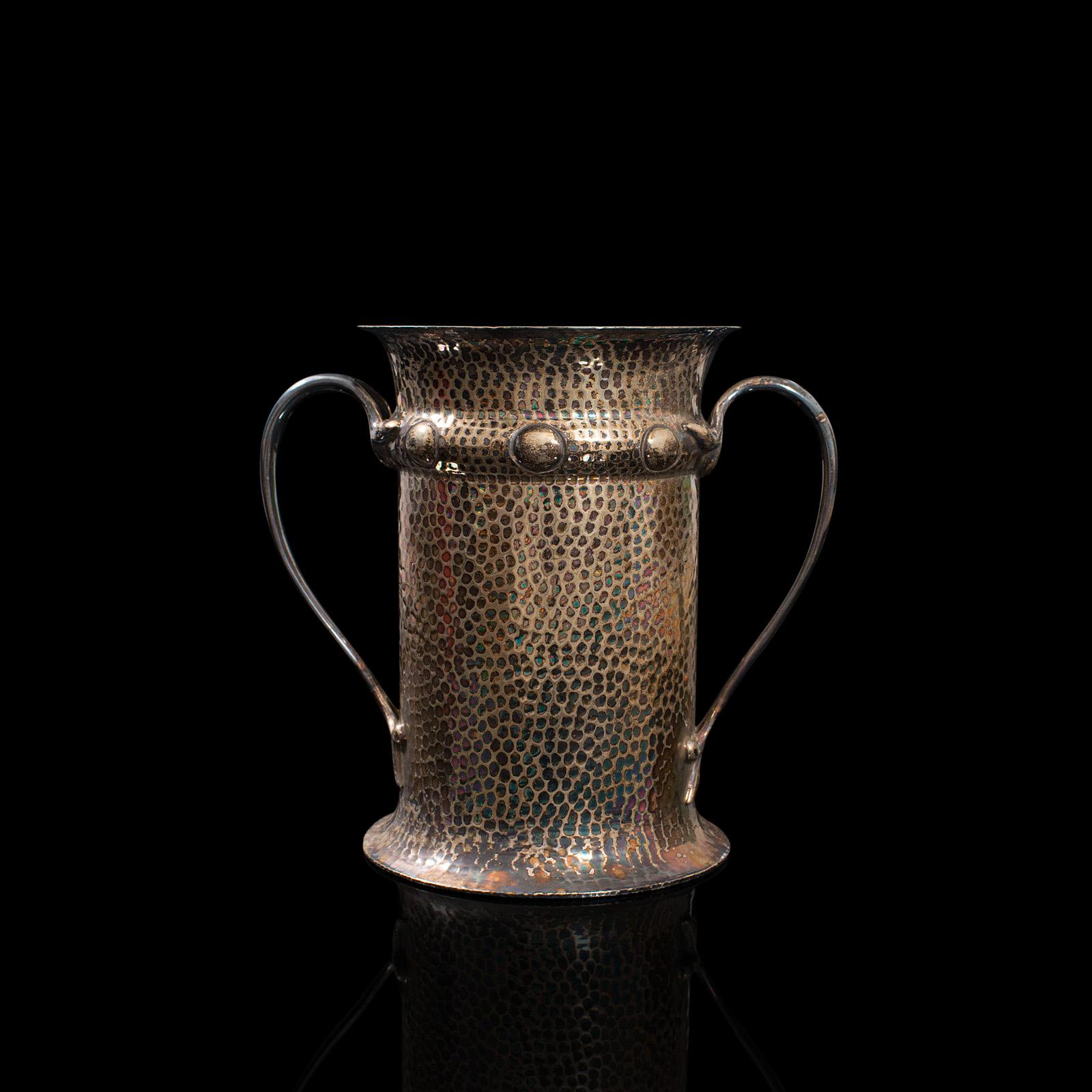 Antique Tankard, English, Silver Plate, Jug, Vase, Art Nouveau, Victorian, 1900 For Sale 1