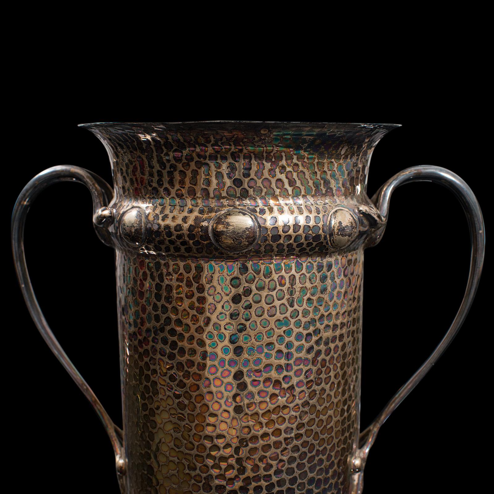 Antike Tankard-Vase, englisch, versilbert, Krug, Vase, Jugendstil, viktorianisch, 1900 im Angebot 3