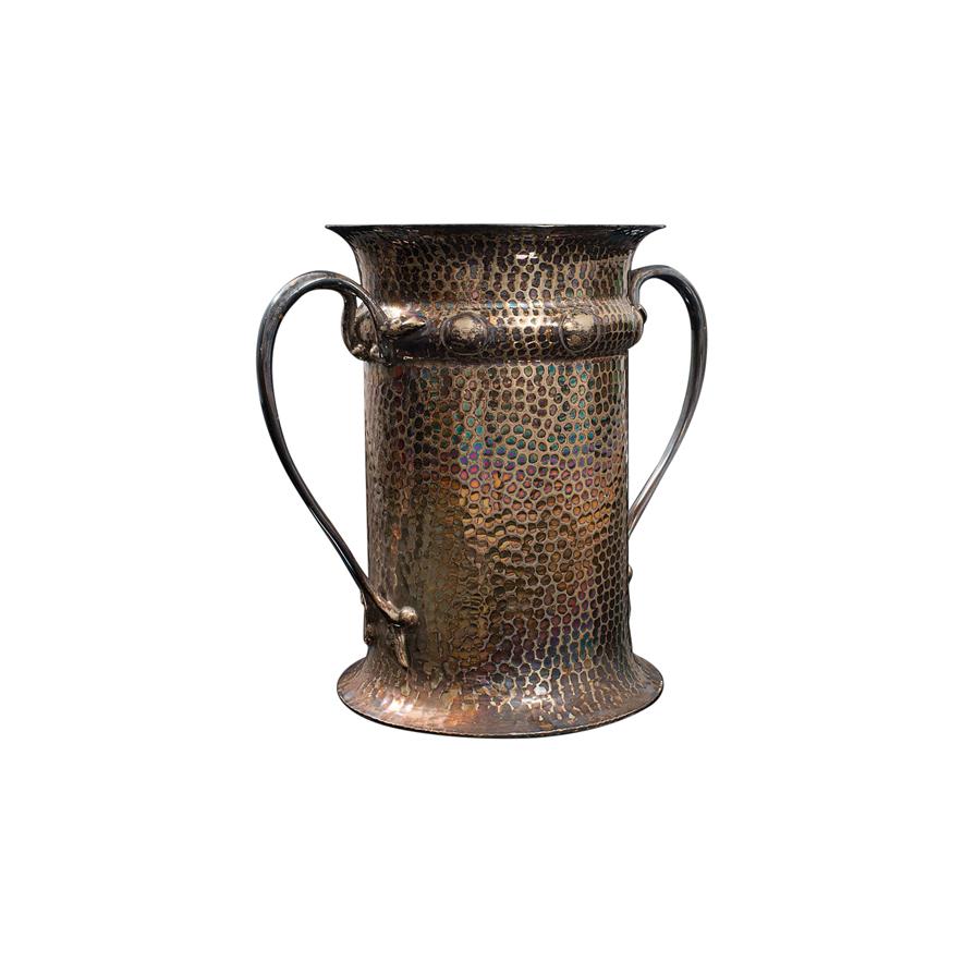 Antike Tankard-Vase, englisch, versilbert, Krug, Vase, Jugendstil, viktorianisch, 1900 im Angebot