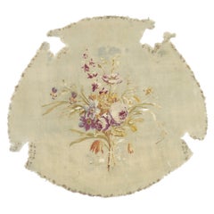 Antique French tapestry seat cover. Circa 1890 one of pair