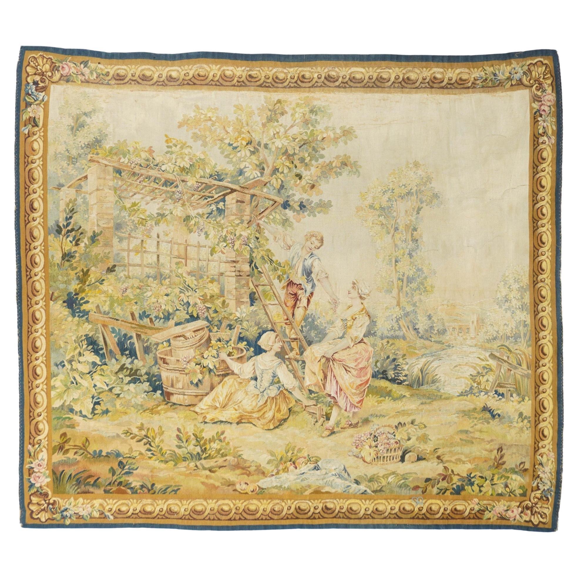 Antique Tapestry 5'0" x 5'9''