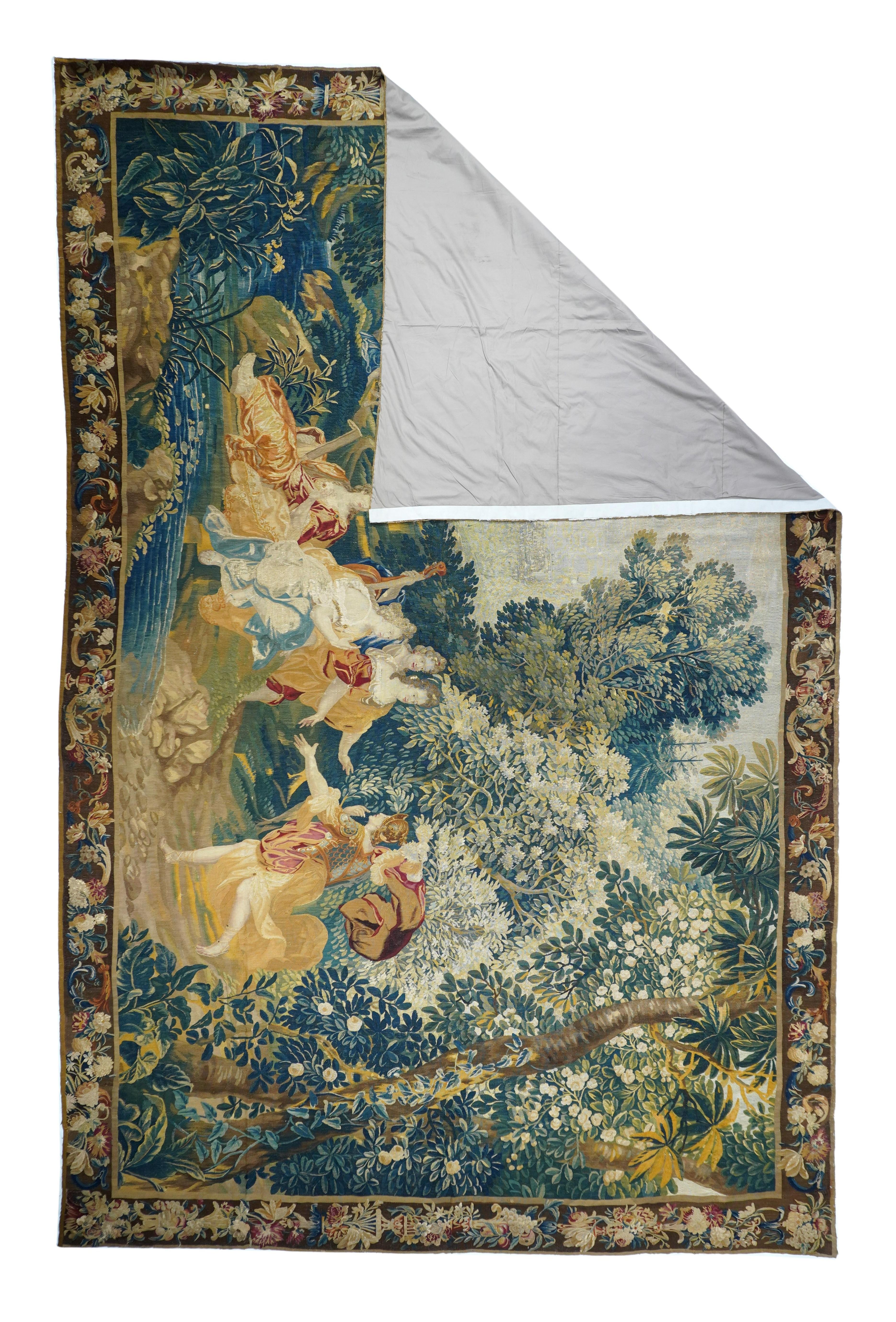 Antique Tapestry 9’4” x 14’10”.