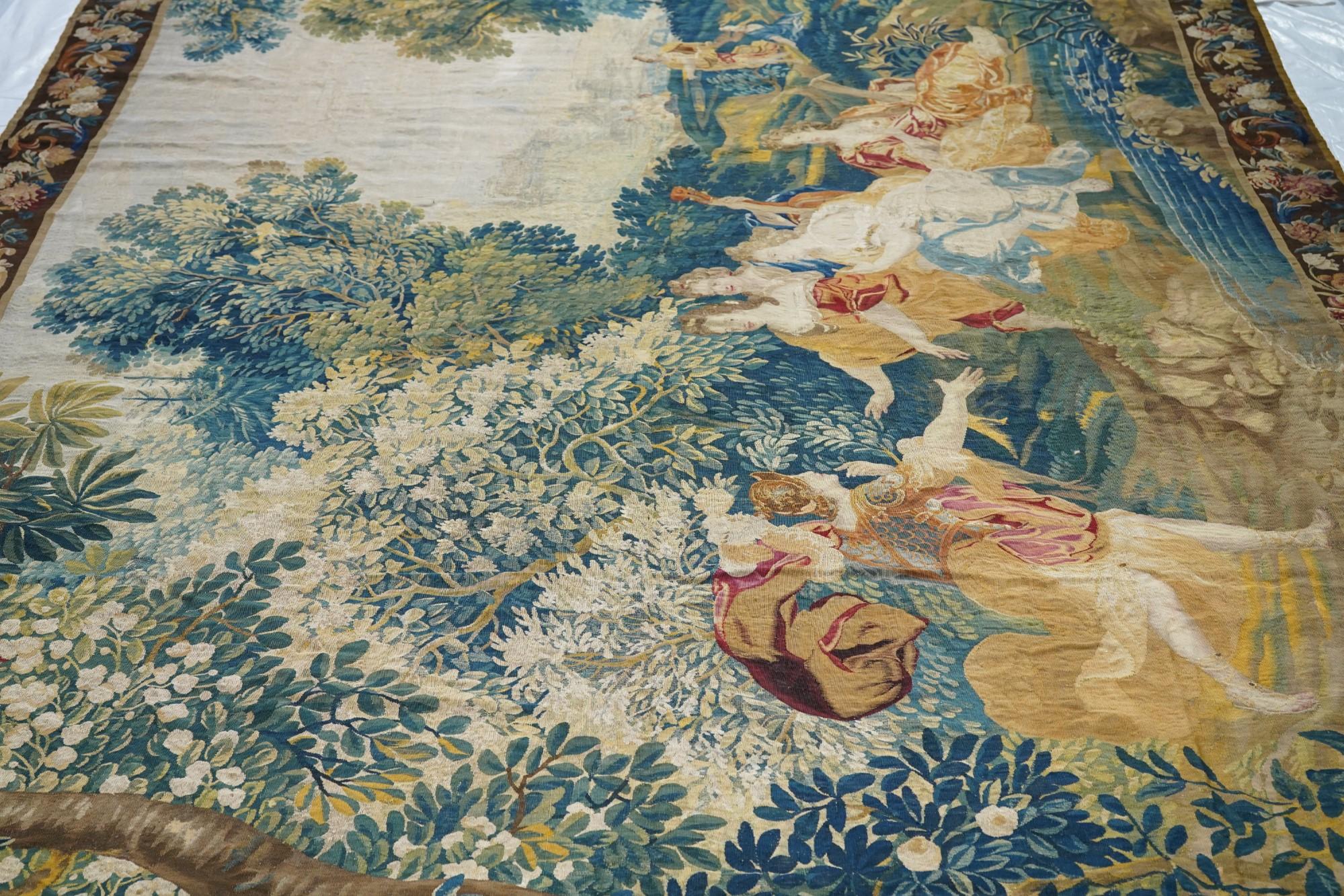 Antique Tapestry 9’4” x 14’10” For Sale 1