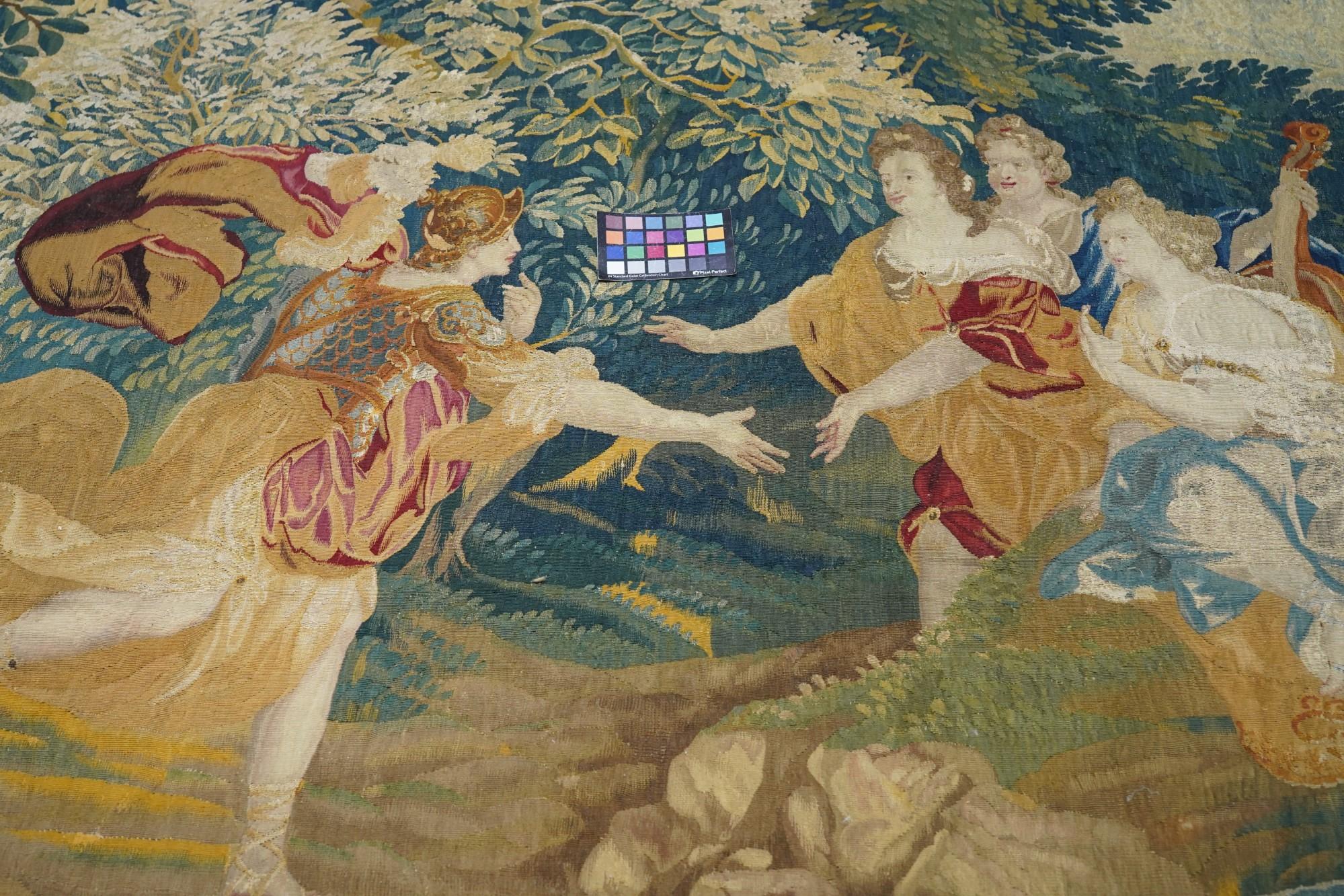 Antique Tapestry 9’4” x 14’10” For Sale 2