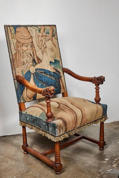 Antique, Tapestry Covered French Armchairs
