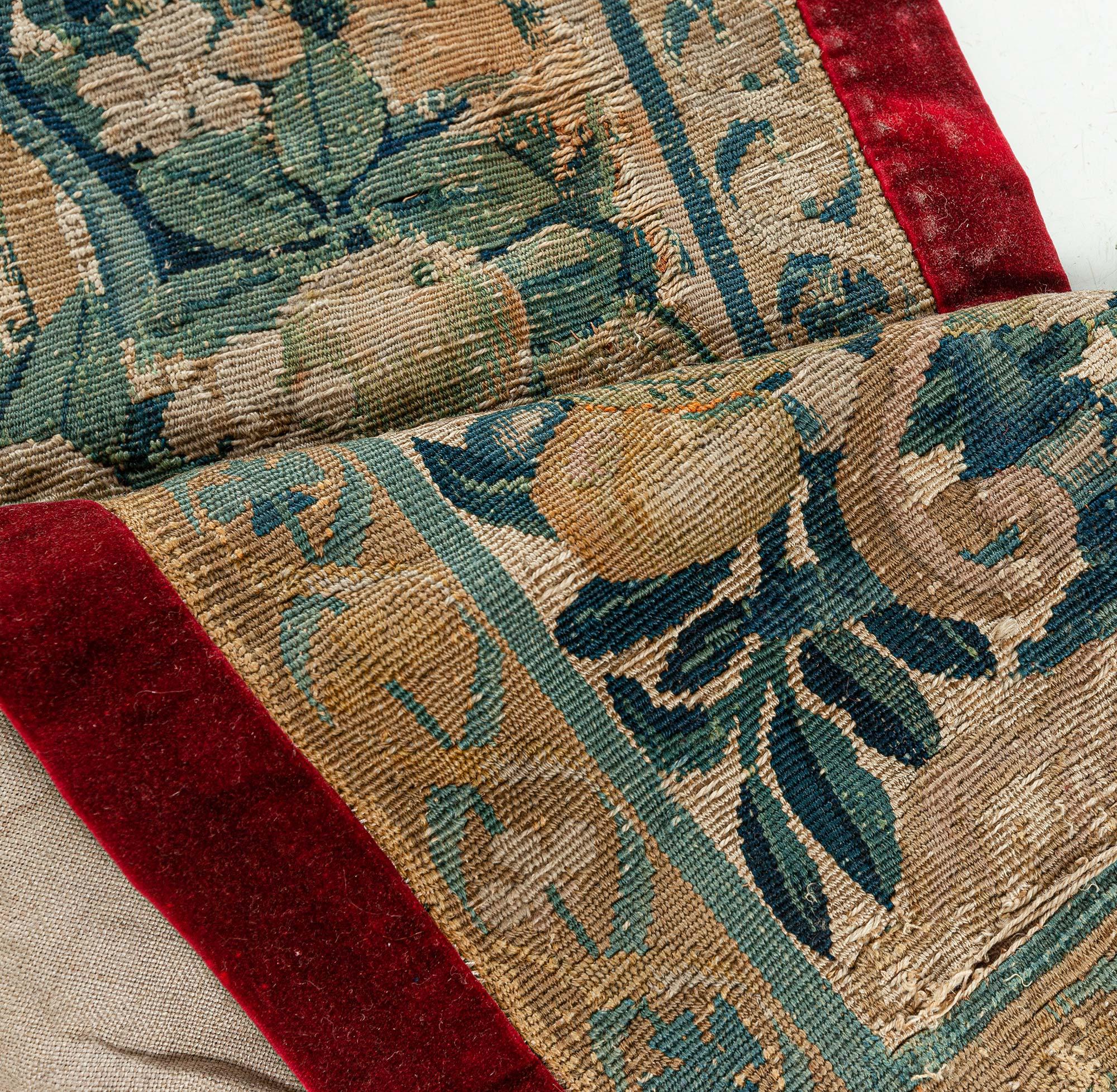 Antique Tapestry Fragment Runner For Sale 1