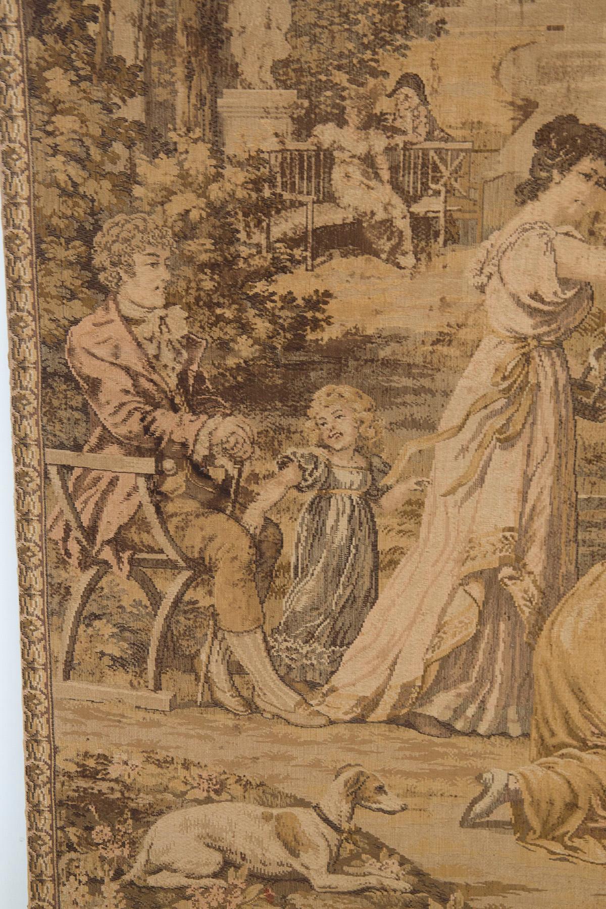 Antique Tapestry of Upper Middle Class Daily Scenes 2