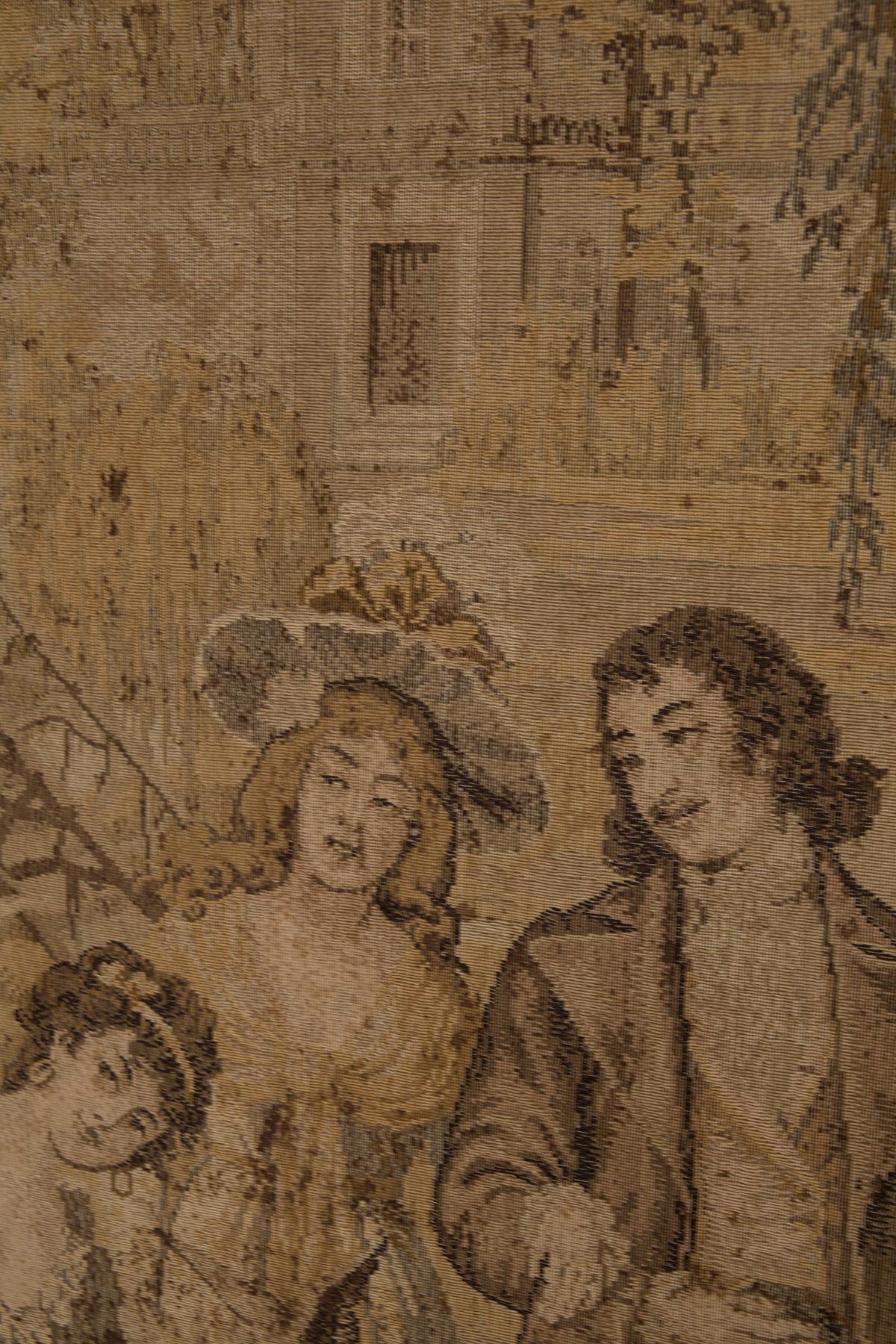Antique Tapestry of Upper Middle Class Daily Scenes 3