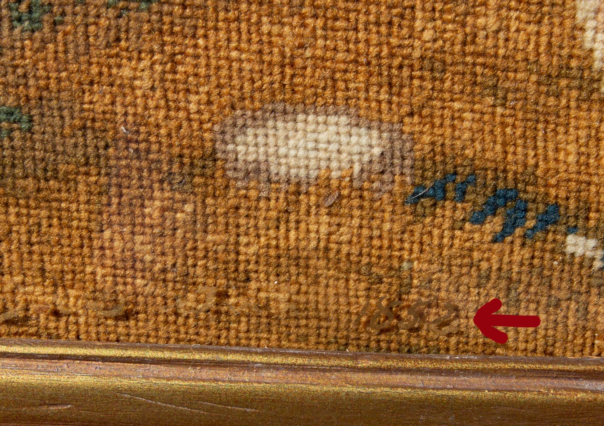 Antiker Wandteppich Orientalist Szene 