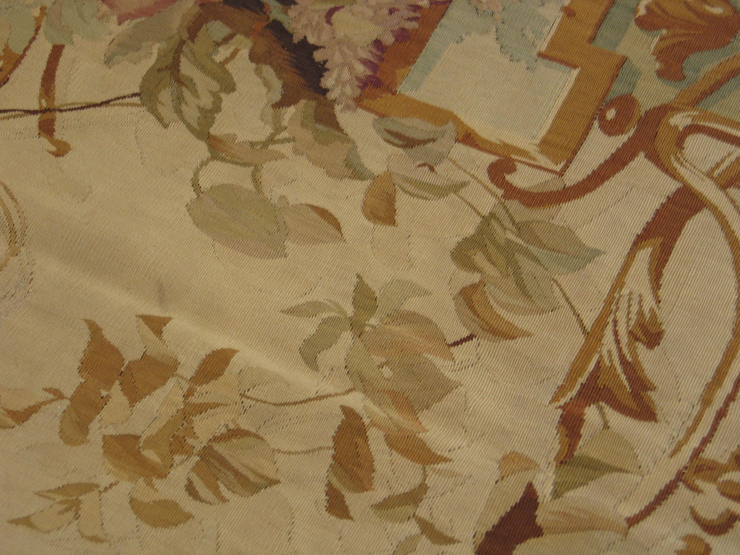 Hand-Woven Late 19th Century French Silk Tapestry ( 4'2