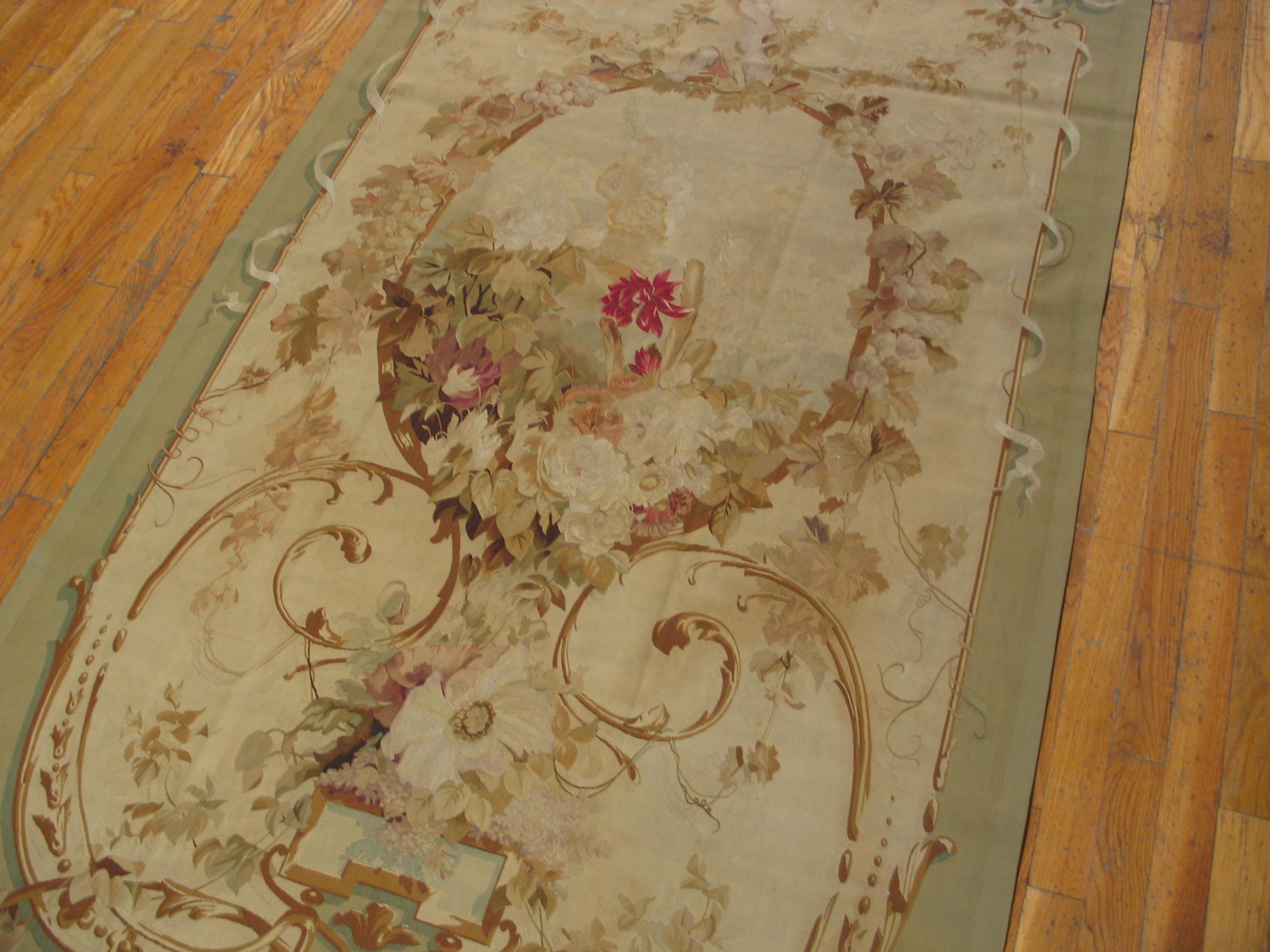 Early 20th Century Late 19th Century French Silk Tapestry ( 4'2