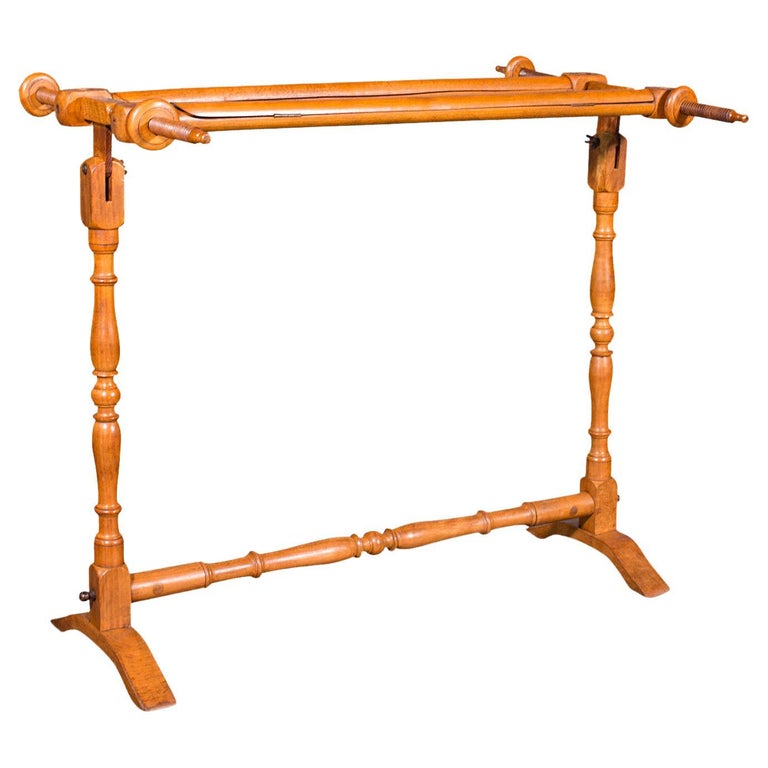 Antique Tapestry Stretcher, English, Beech, Needlepoint Frame