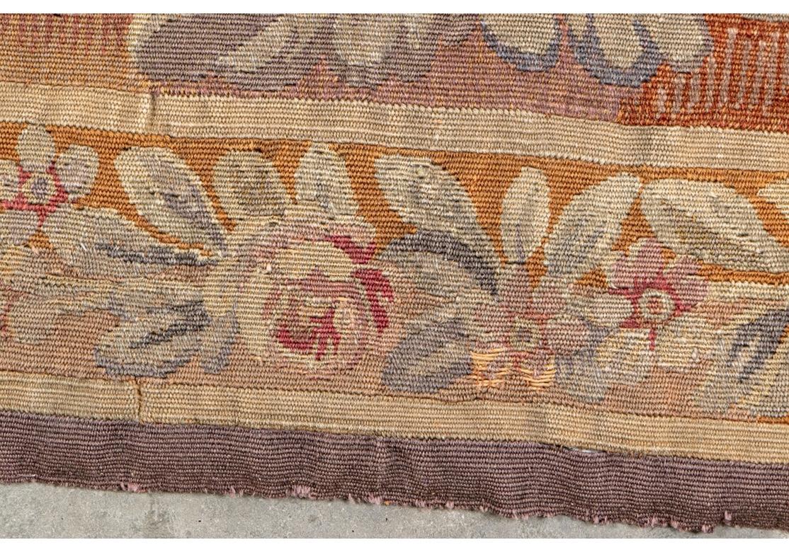 Antique Tapestry With Forest River Landscape 4
