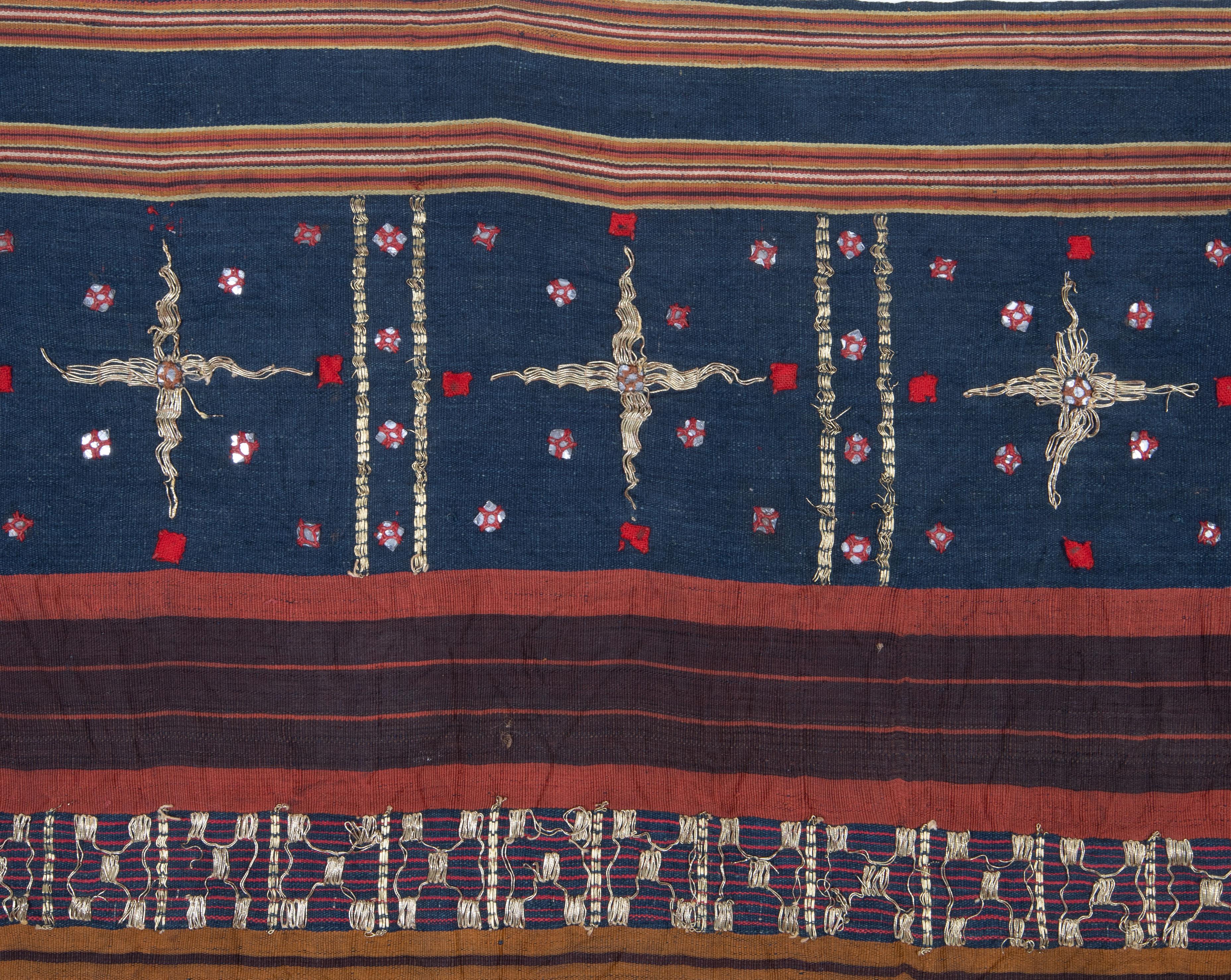 Embroidered Antique Tapis Saron, Sumatra, Indonesia, Early 20th C For Sale