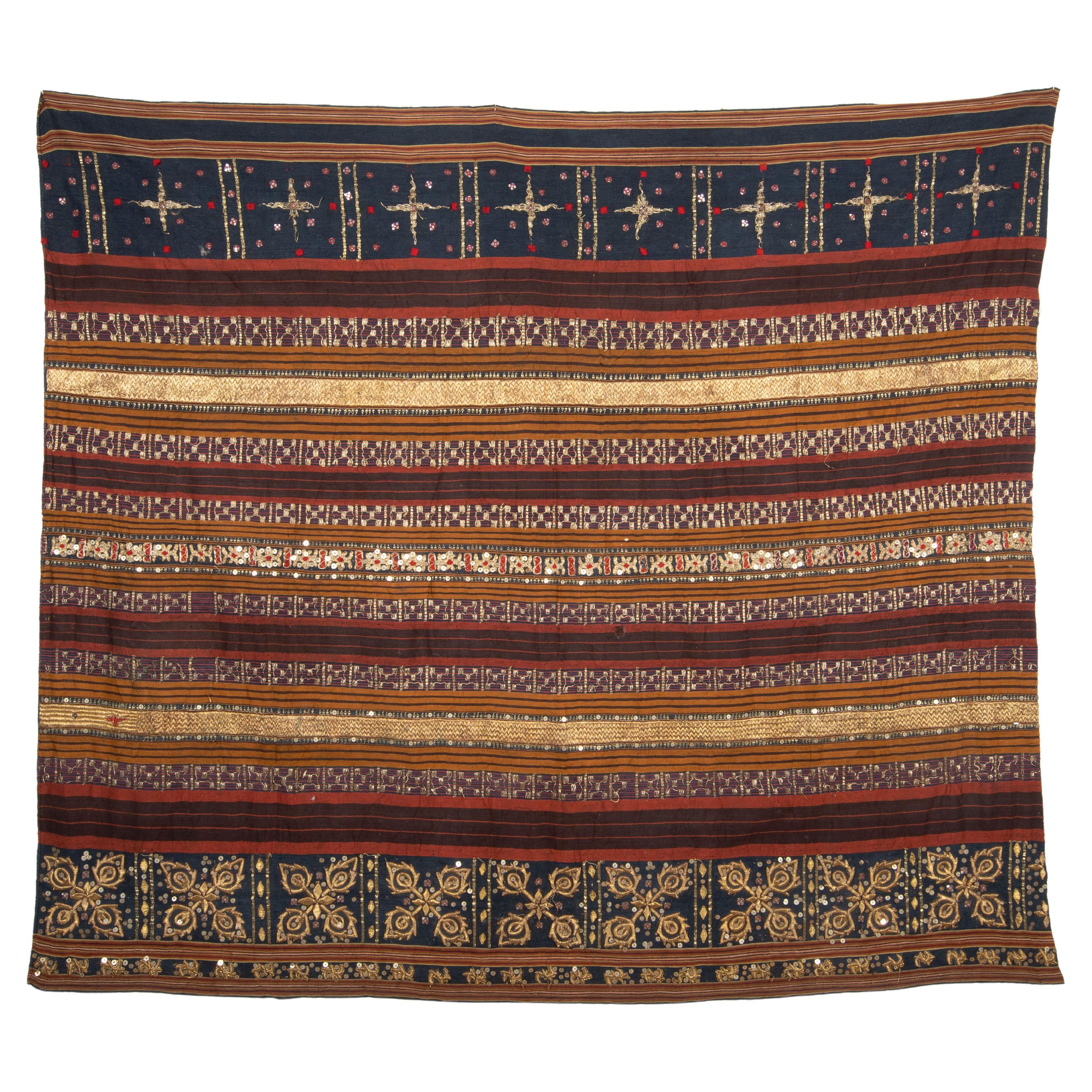 Antique Tapis Saron, Sumatra, Indonesia, Early 20th C For Sale