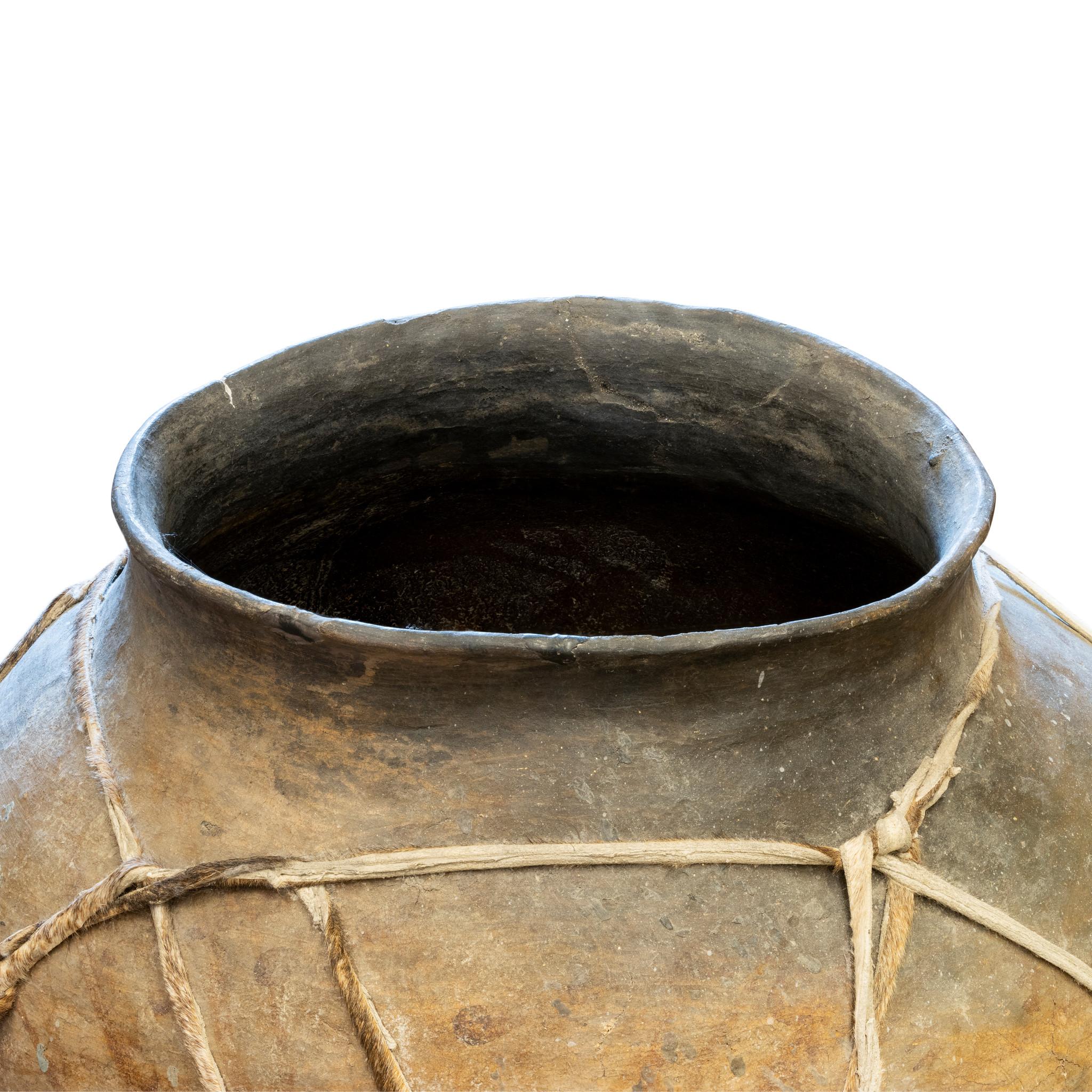 Mexican Antique Tarahumara Tesquino Vessel For Sale